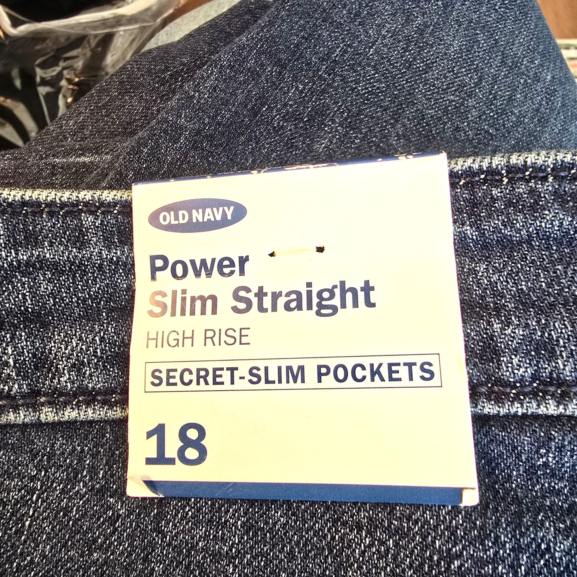 Old Navy Old Navy Jeans Size 18 Distressed Power Slim Straight High R Size 40" / US 18 - 3 Thumbnail