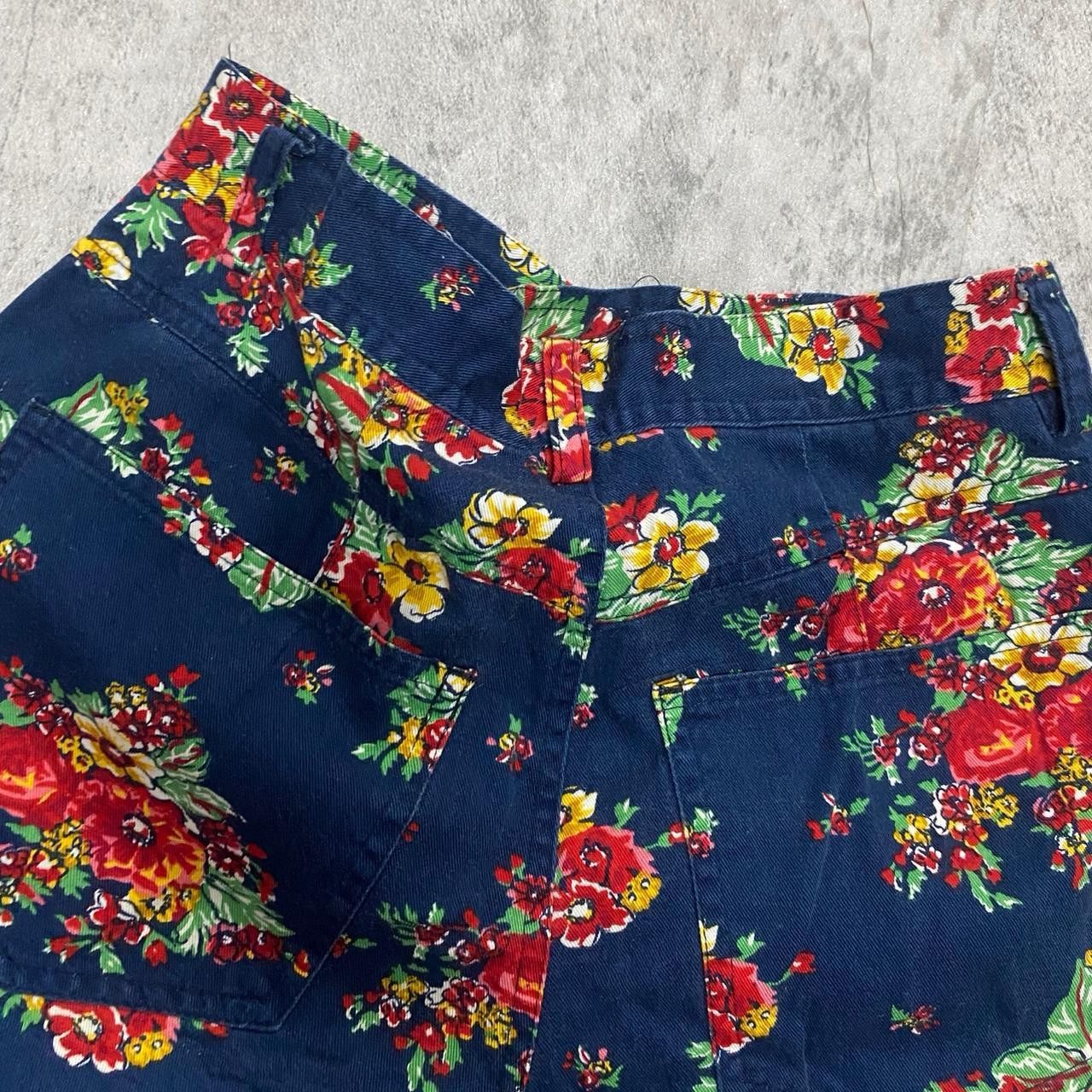 Other Navy blue floral print shorts Retro 90s Vacation Summer Size 27" / US 4 / IT 40 - 3 Thumbnail