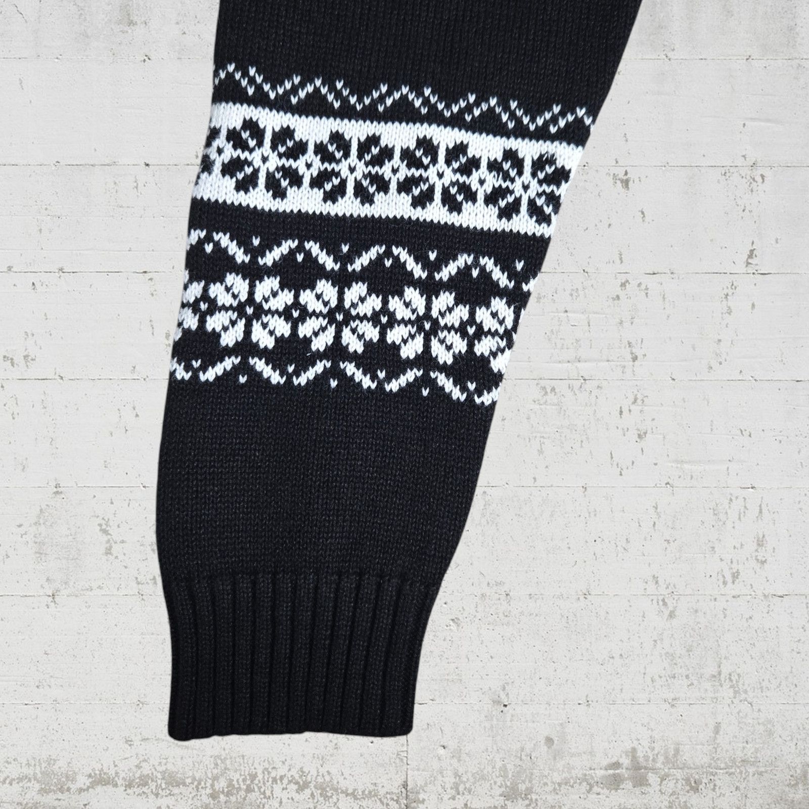 Other Y2K Black Patchwork Fair Isle Turtleneck Sweater Size XL Size XL / US 12-14 / IT 48-50 - 6 Thumbnail