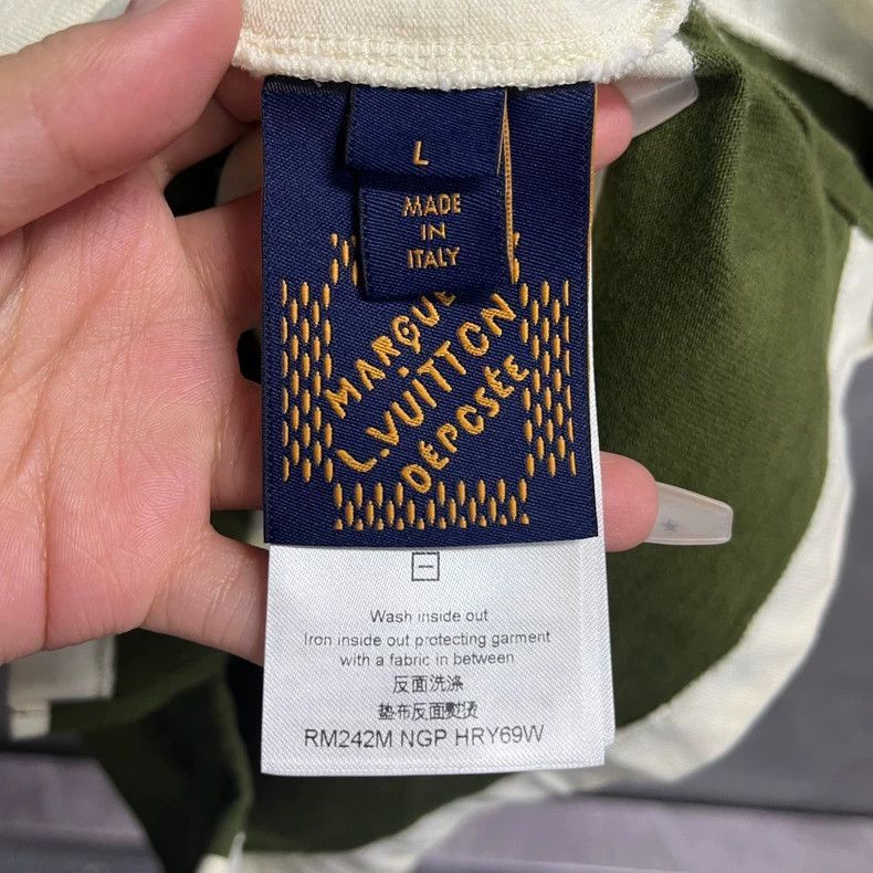 Louis Vuitton louis vuitton24 new green lettering logo striped polo-2507 Size US L / EU 52-54 / 3 - 2 Thumbnail
