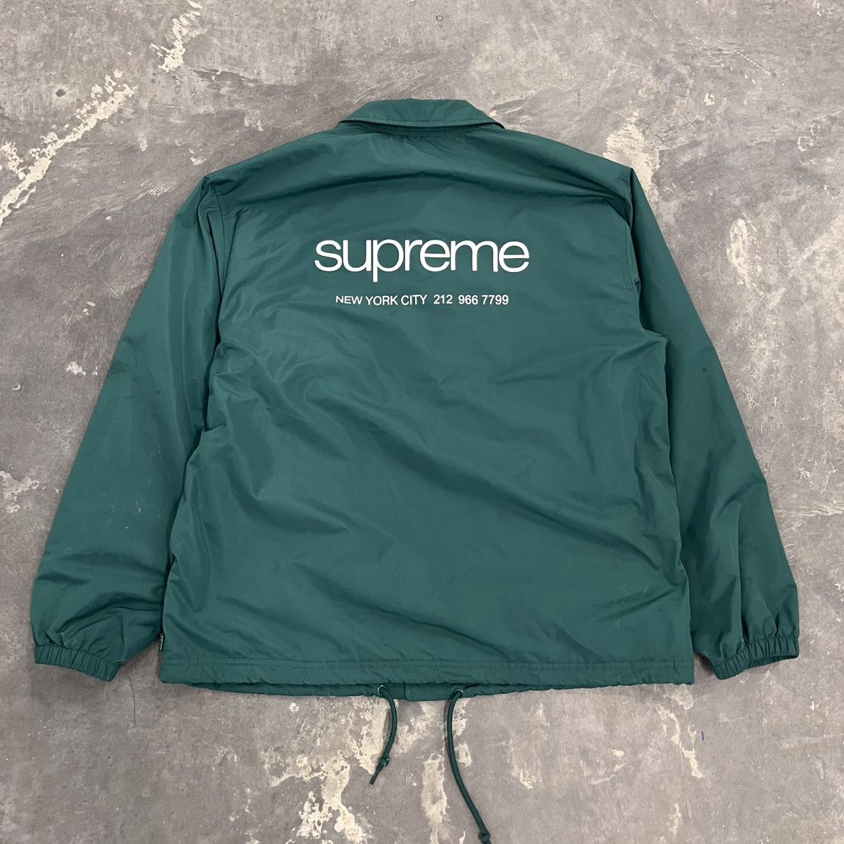 Supreme × Vintage Supreme Coaches Nylon Cotton Lined Green Jacket FW 2023 Size US M / EU 48-50 / 2 - 2 Thumbnail