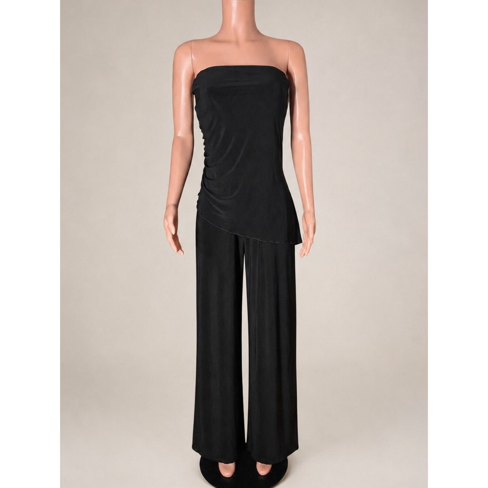 White House Black Market White House Black Market Y2K Strapless Ruched Jumpsuit M Size 32" / US 10 / IT 46 - 1 Thumbnail