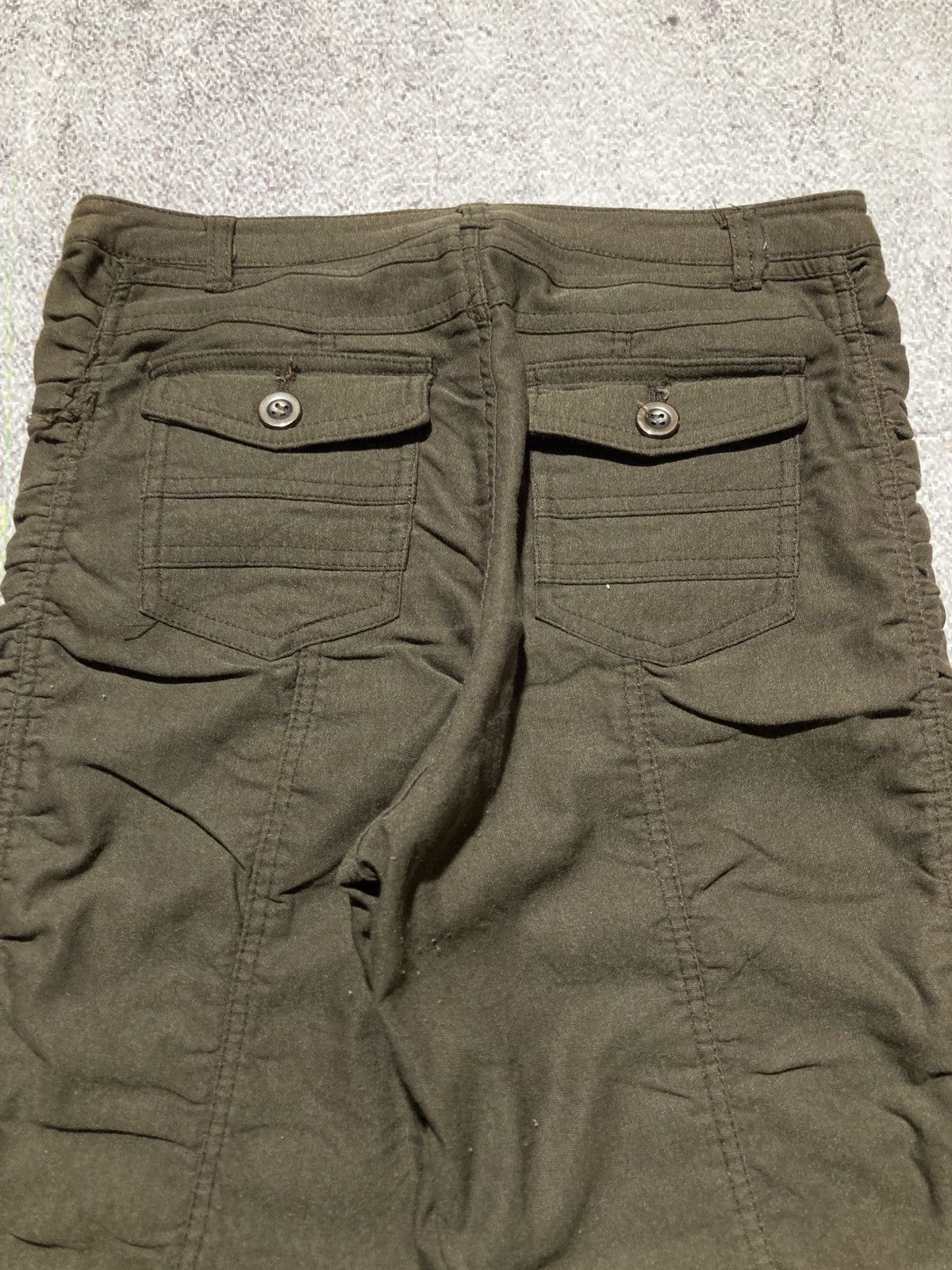 Japanese Brand 2000s Japanese Brand Ruched Pants Punk Lgb Style Green Army Size US 26 / EU 42 - 13 Thumbnail
