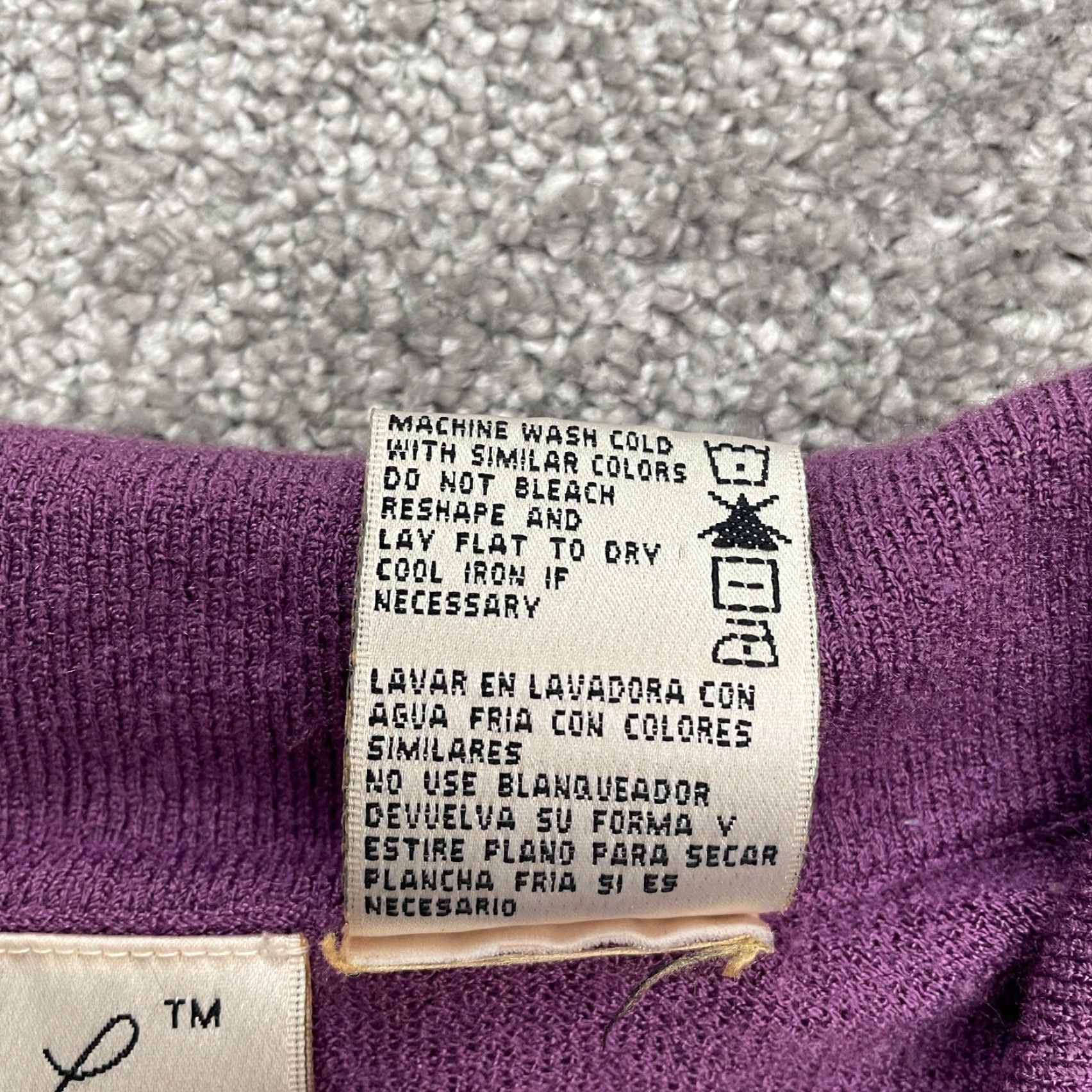 Lee Kathie Lee Sweater Vest Plus Size 26W Purple Sleeveless Collared Knit Casual Womens Size 4XL / US 24-26 - 5 Thumbnail