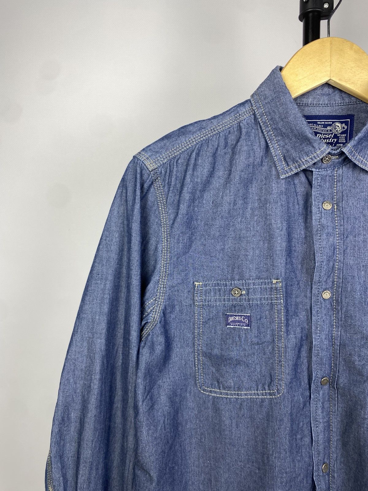 Diesel × Vintage Vintage 00s Diesel Long Sleeve Shirt Logo Avant Garde Size US M / EU 48-50 / 2 - 4 Thumbnail