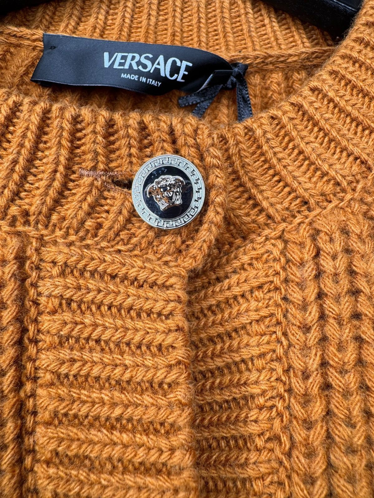 Versace Versace Wool Cardigan Medusa Buttons Camel Size XS / US 0-2 / IT 36-38 - 7 Thumbnail