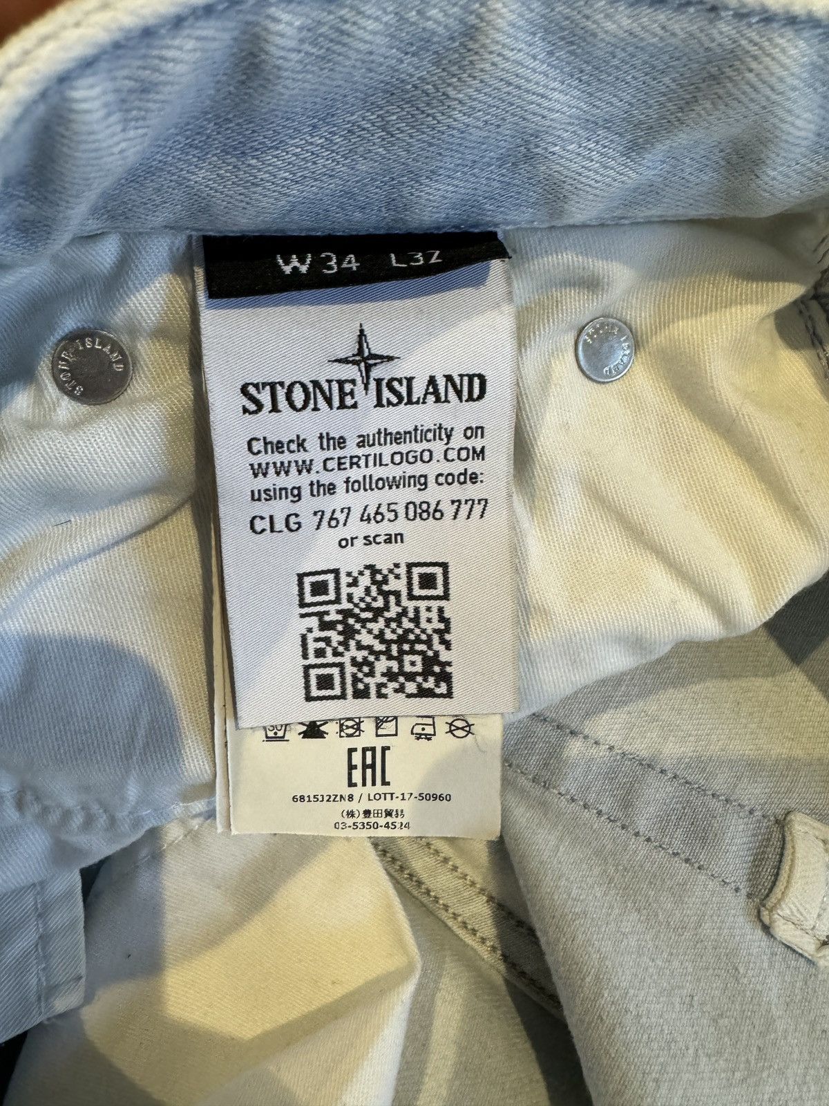 Stone Island Stone Island Light Washed Jeans Size US 34 / EU 50 - 4 Thumbnail