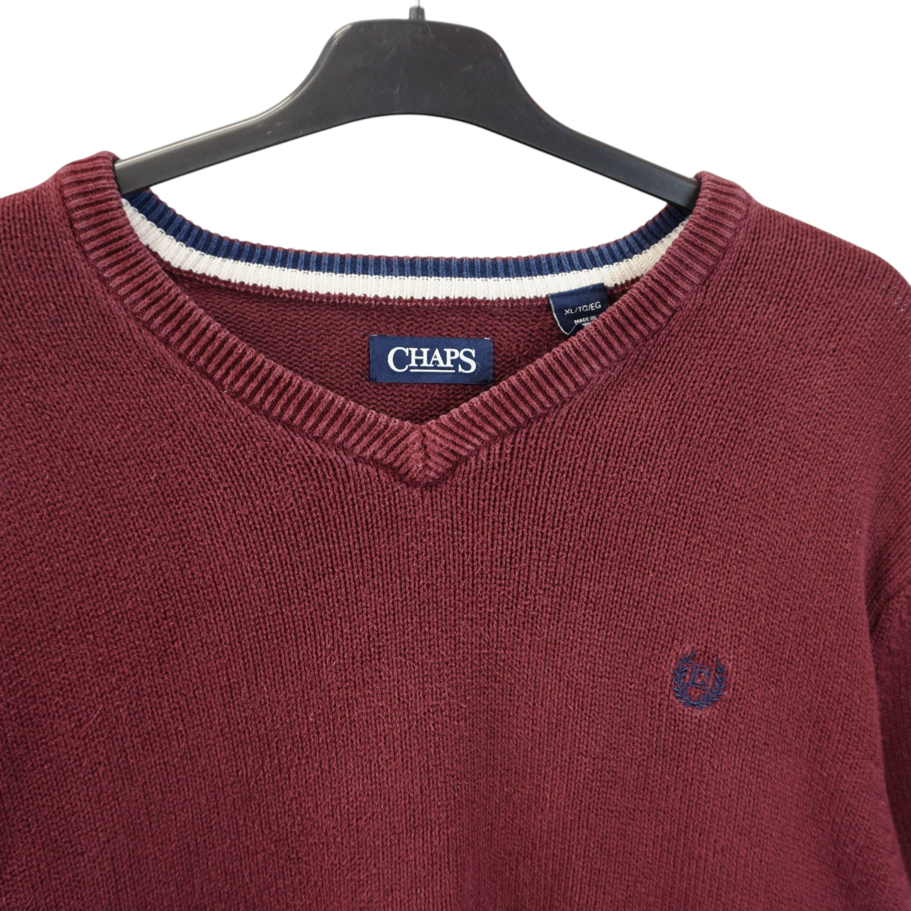 Chaps Embroidery Knitted Sweater Size US XL / EU 56 / 4 - 2 Thumbnail