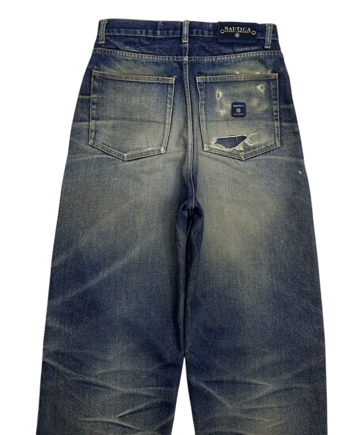 JNCO × Kapital × Vintage BAGGY THRASHED DISTRESS Wide Baggy Jeans NAUTICA JNCO Style Size US 30 / EU 46 - 6 Thumbnail