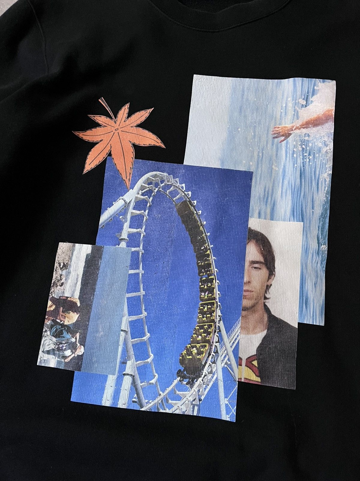 Raf Simons Raf Simons S/S 15 Rollercoaster collage black sweatershirt Size US L / EU 52-54 / 3 - 2 Thumbnail
