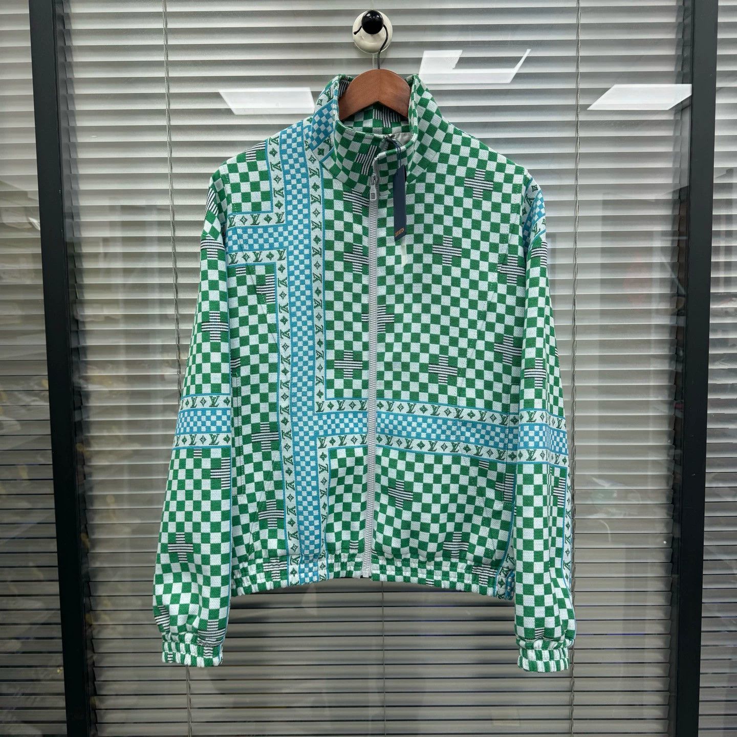 Louis Vuitton LV Green Checkered Zip Jacket - NewmSize 44, Celebrity Style Size US S / EU 44-46 / 1 - 1 Thumbnail
