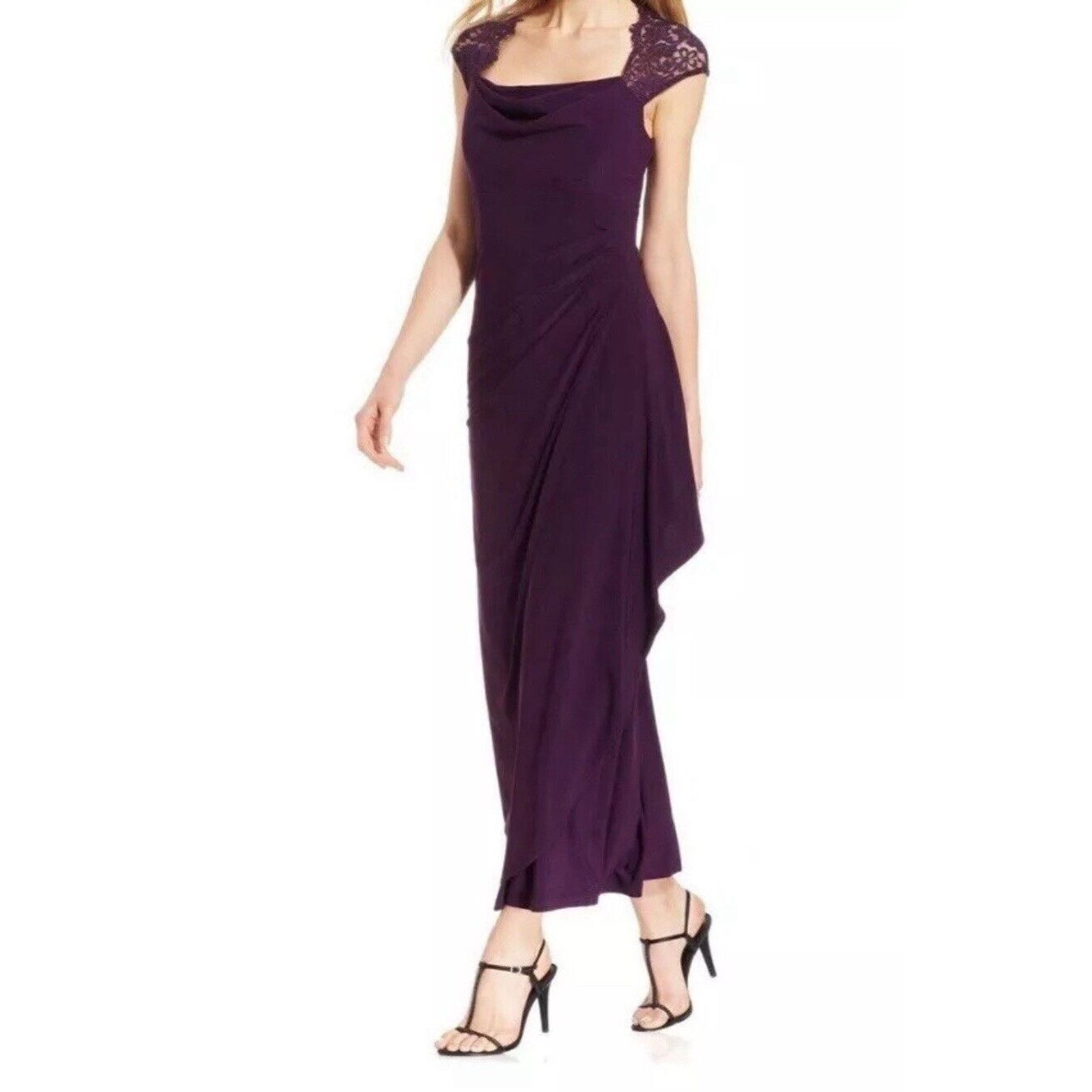 MSK purple dress embellished size online 8