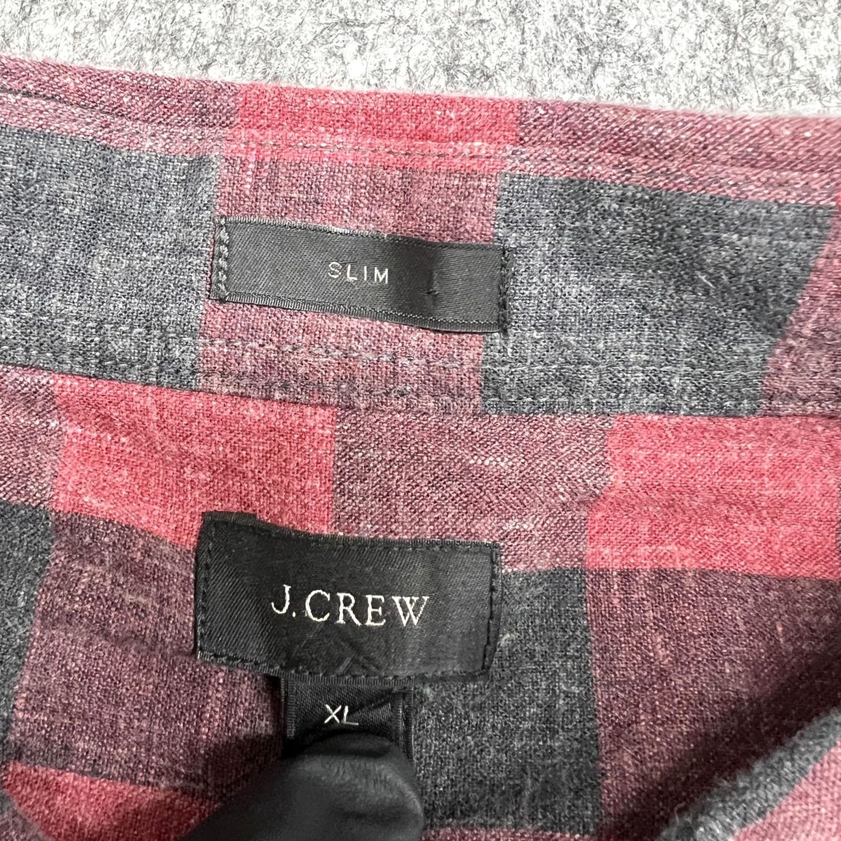 J.Crew J Crew Shirt Mens XL Red Black Buffalo Plaid Flannel Button Down Slim Fit Size US XL / EU 56 / 4 - 3 Thumbnail