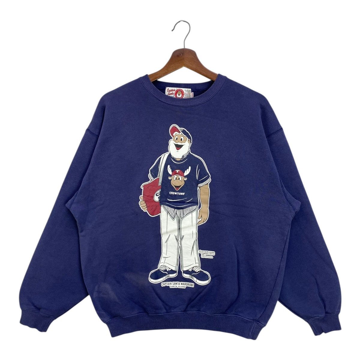 Vintage Vintage 90s Captain Santa Sweatshirt Made In Japan Size M Size US M / EU 48-50 / 2 - 1 Thumbnail