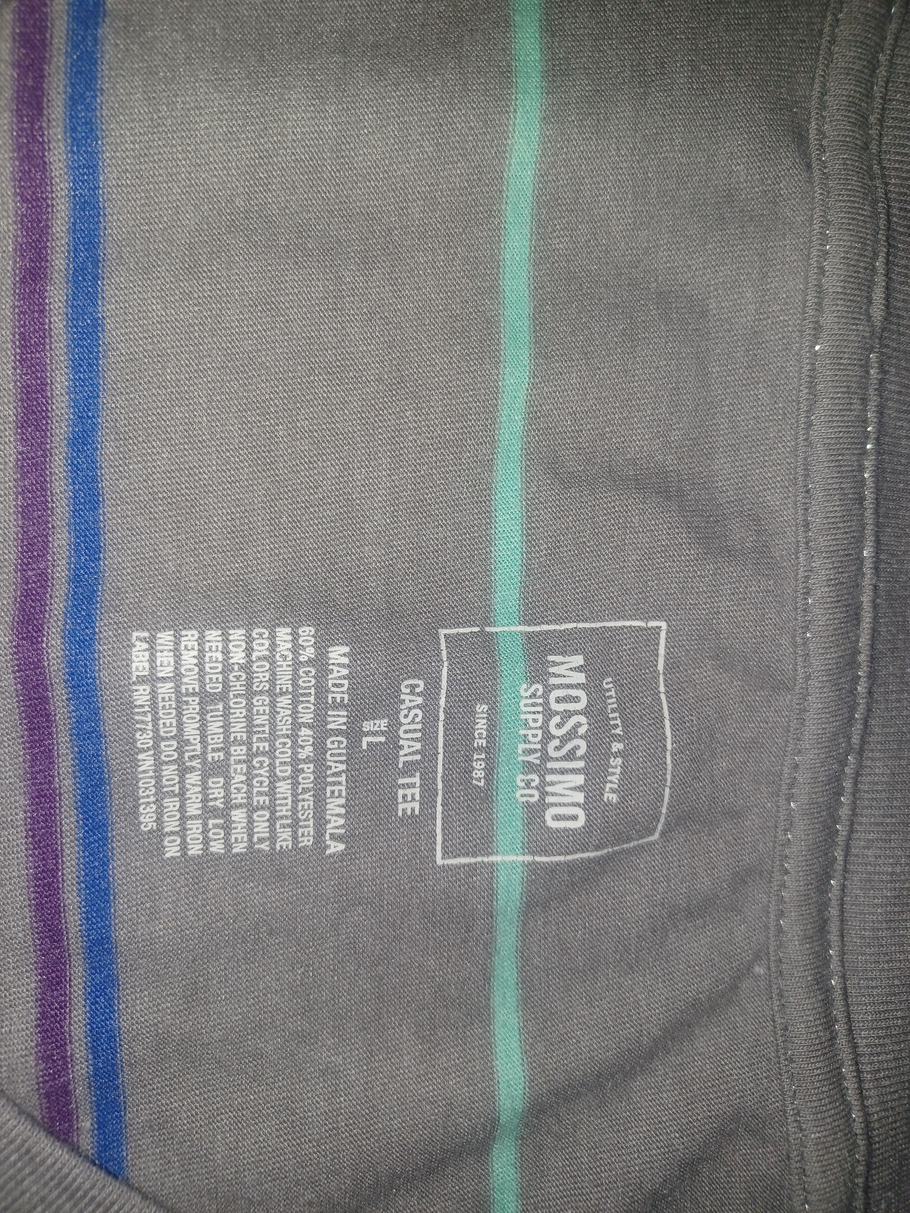 Other Mossimo Supply Co. Women's Casual Tee Large Gray Striped Size L / US 10 / IT 46 - 2 Thumbnail