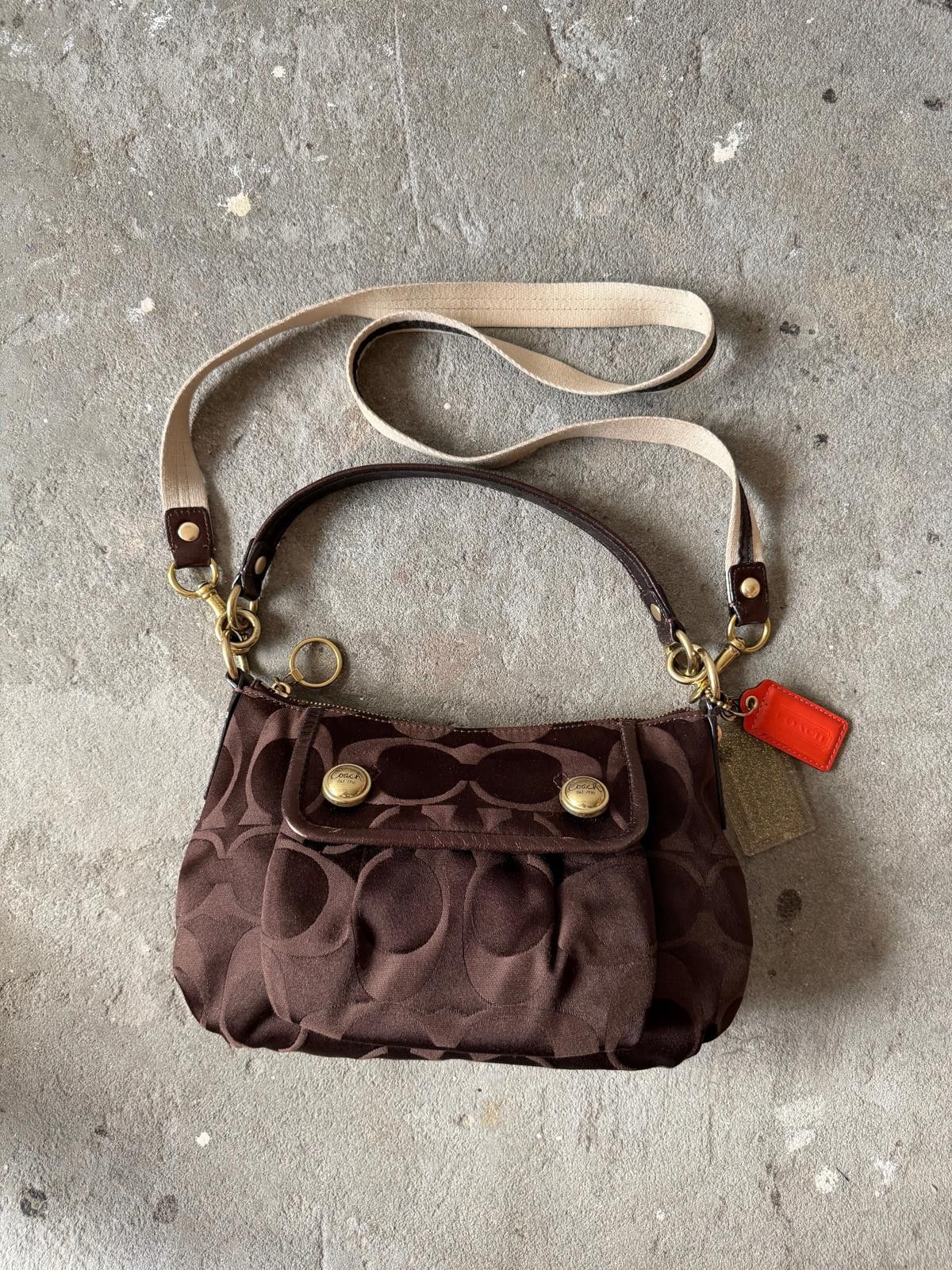 Coach Coach 2Way Poppy Shoulder Bag Brown/Gold Size ONE SIZE - 1 Thumbnail