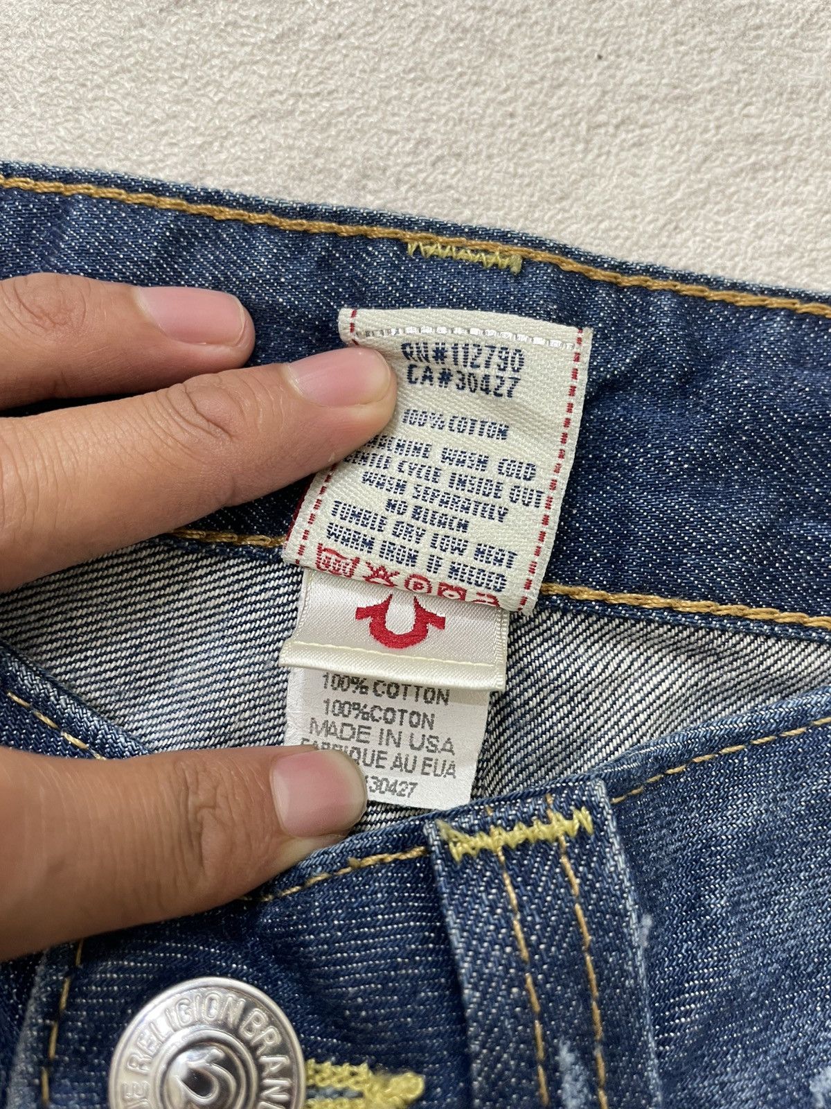 Japanese Brand 2000s Diesel Flare Denim Ripped Bootcut Jeans Wash Y2K Size US 28 / EU 44 - 7 Thumbnail
