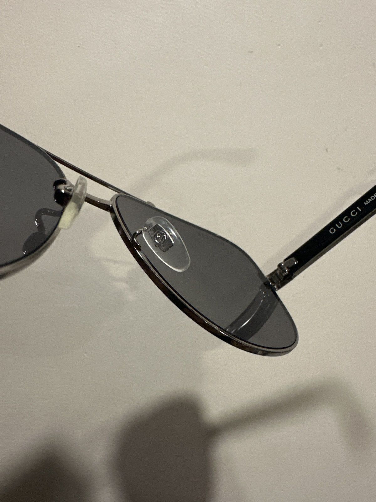 Gucci Gucci Aviator Sunglasses – Silver Frame / Grey Lenses Size ONE SIZE - 13 Thumbnail