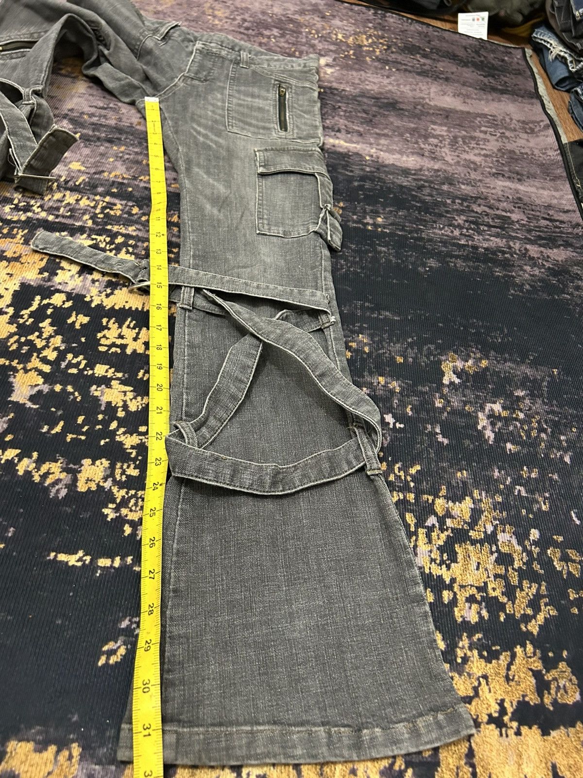 Tete Homme Japanese Bondage Cargo Flare Jeans Size US 30 / EU 46 - 21 Thumbnail