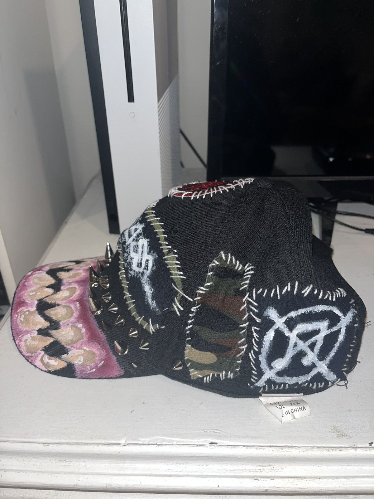 Other OOAK Upcycled Grindcore/death metal-inspired cap Size ONE SIZE - 2 Thumbnail