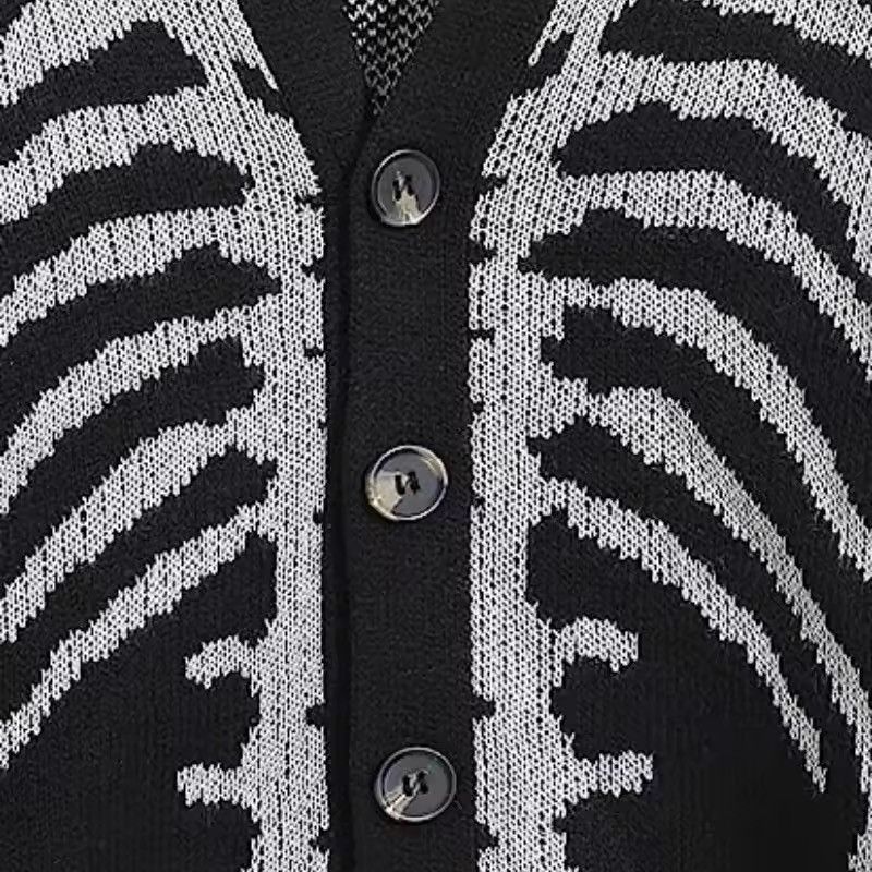 Japanese Brand Skeleton Print Cardigan Size US M / EU 48-50 / 2 - 6 Thumbnail