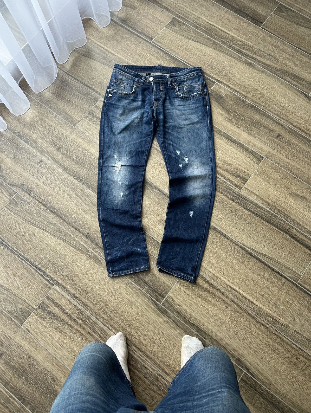 Japanese Brand × Takeshy Kurosawa Takeshy Kurosawa distressed denim jeans mens Japanese style Size US 34 / EU 50 - 1 Thumbnail