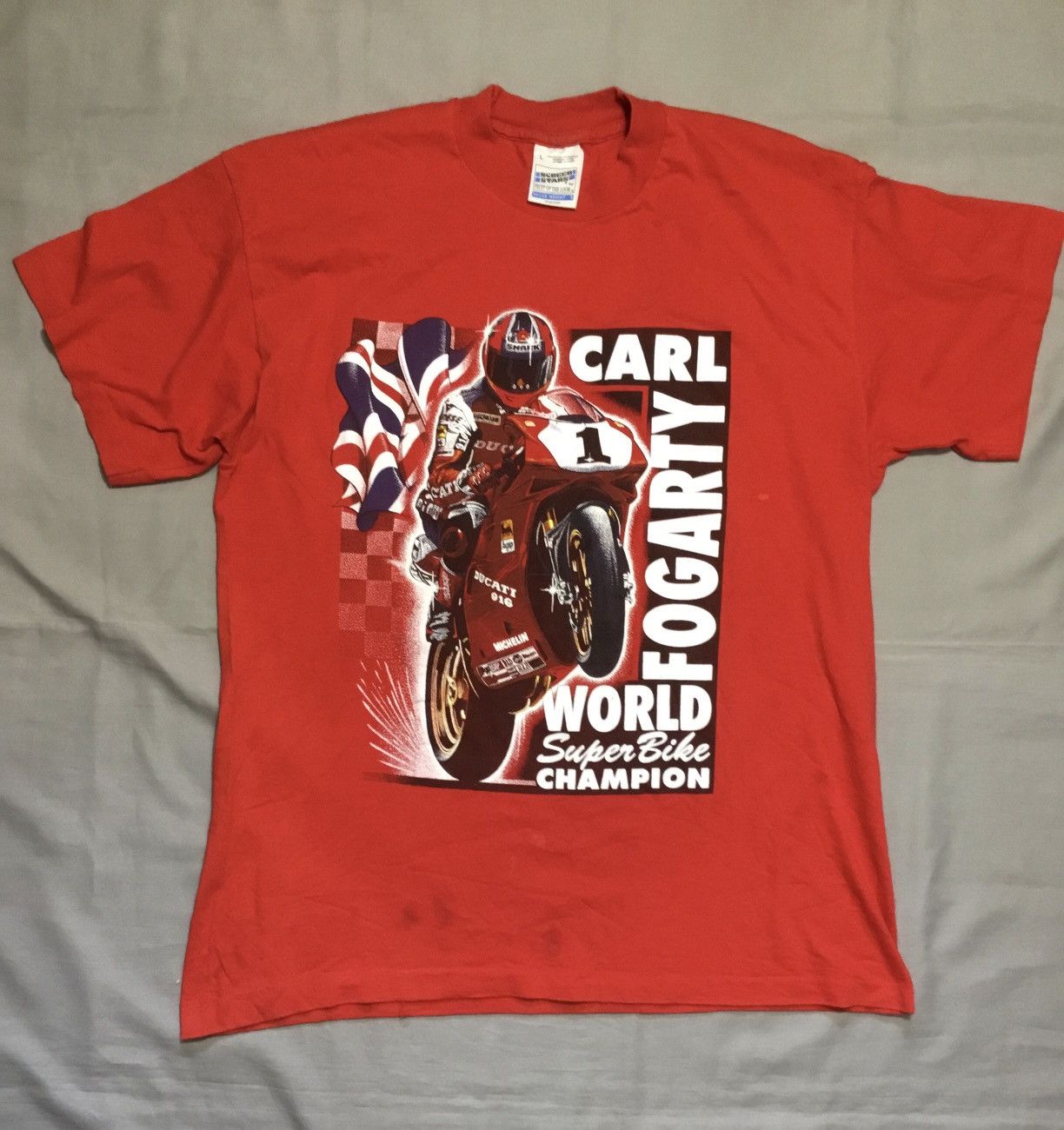 Other Moto Racing Ducati Carl Fogarty World Champion Vintage Size US L / EU 52-54 / 3 - 1 Thumbnail