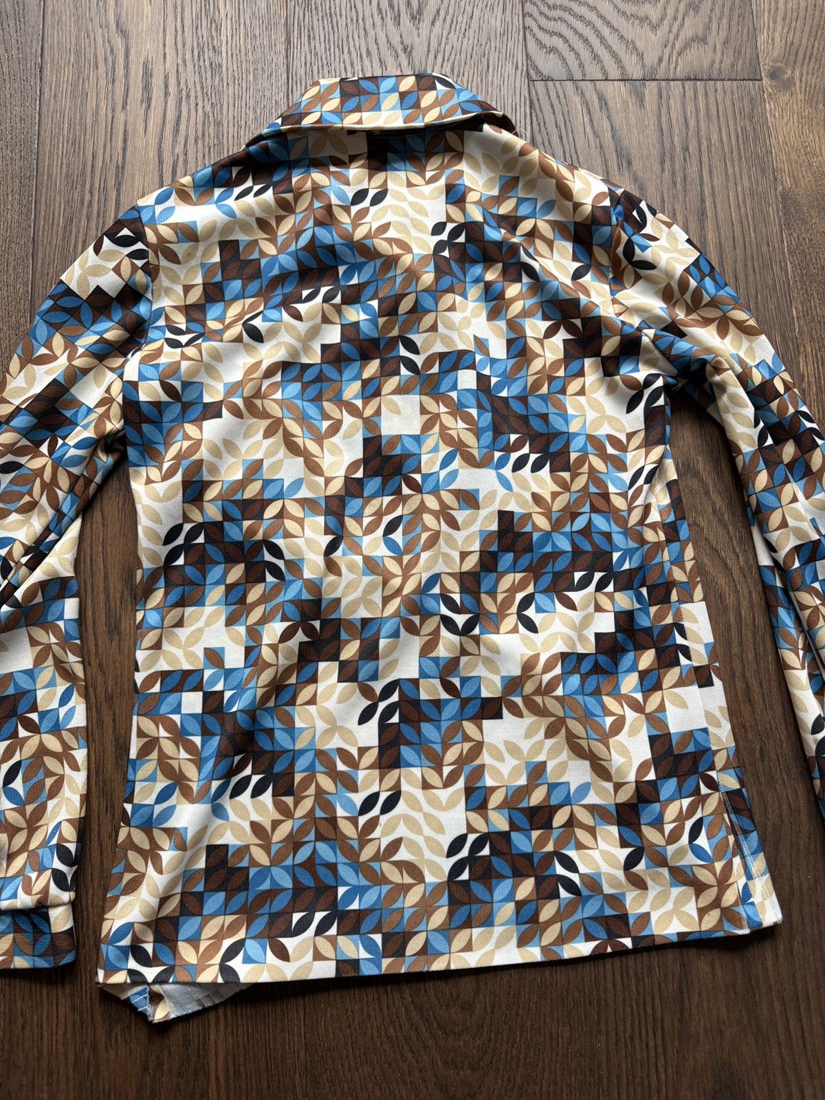Vintage Vintage 70s Disco Patterned Button Up Pointed Collar Shirt Size US S / EU 44-46 / 1 - 8 Thumbnail