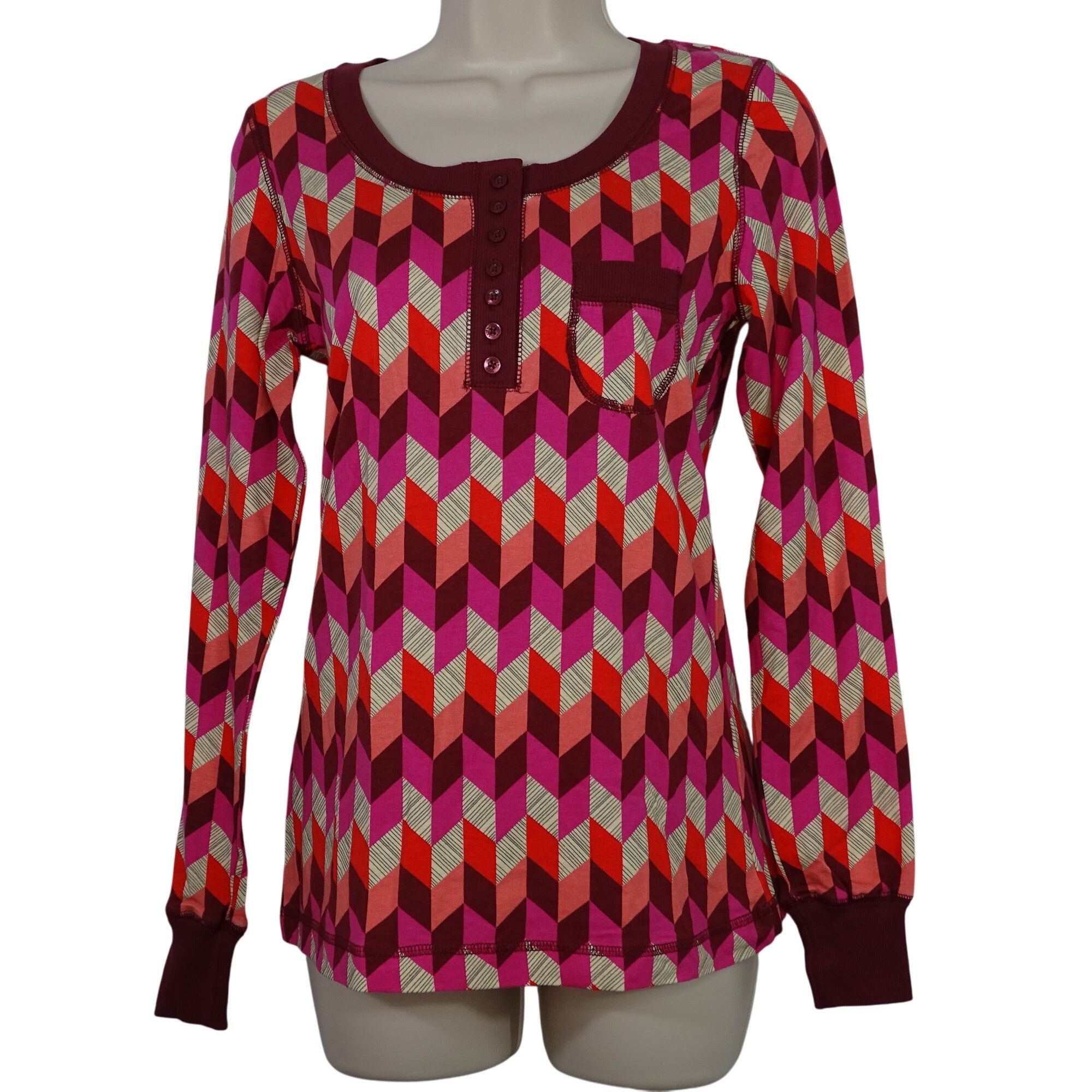 Vera Bradley Vera Bradley Henley Pajama Top Bohemian Chevron Women Size S Size S / US 4 / IT 40 - 1 Thumbnail