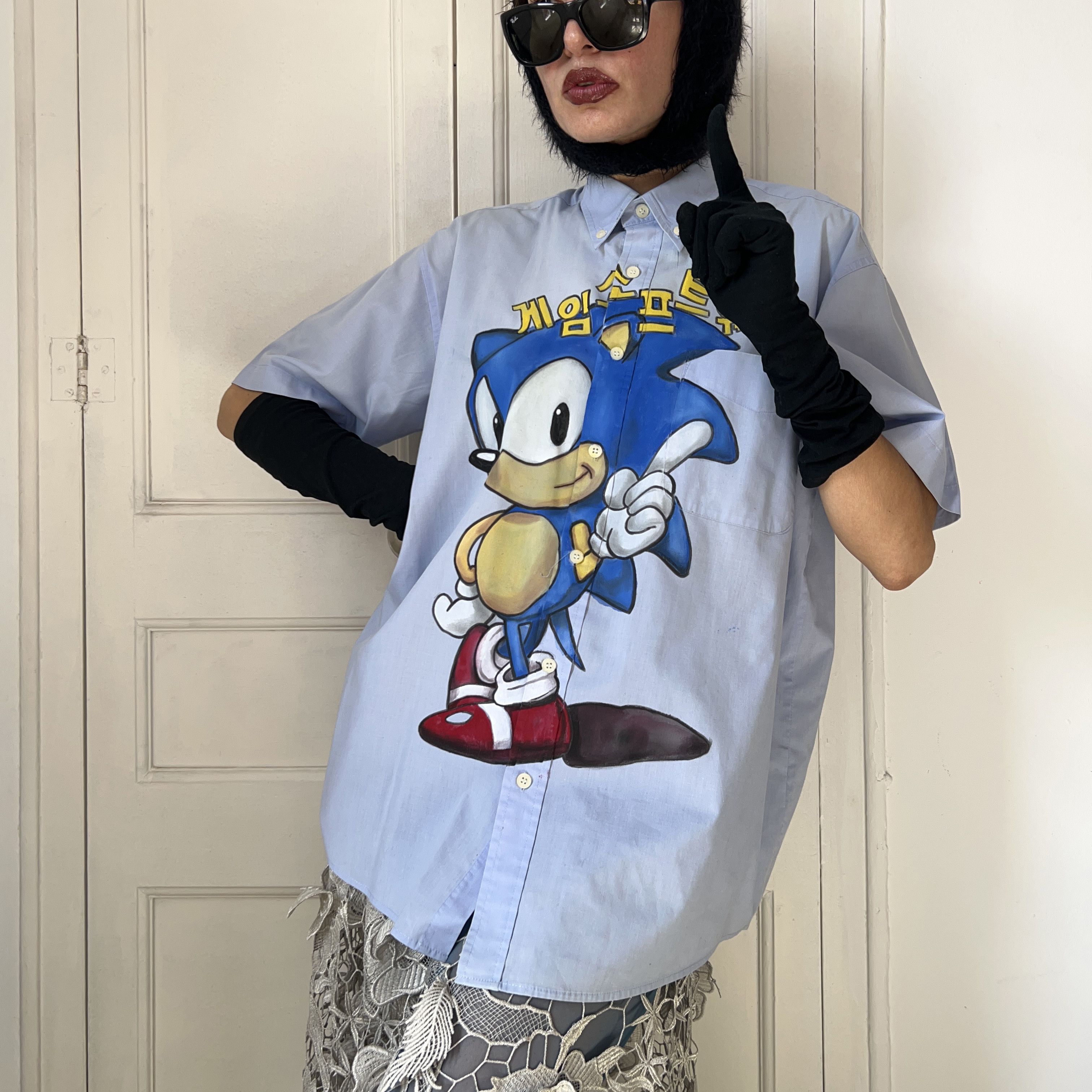 Other Custom reworked Sonic the Hedgehog button up Size XXL / US 16-18 / IT 52-54 - 1 Thumbnail