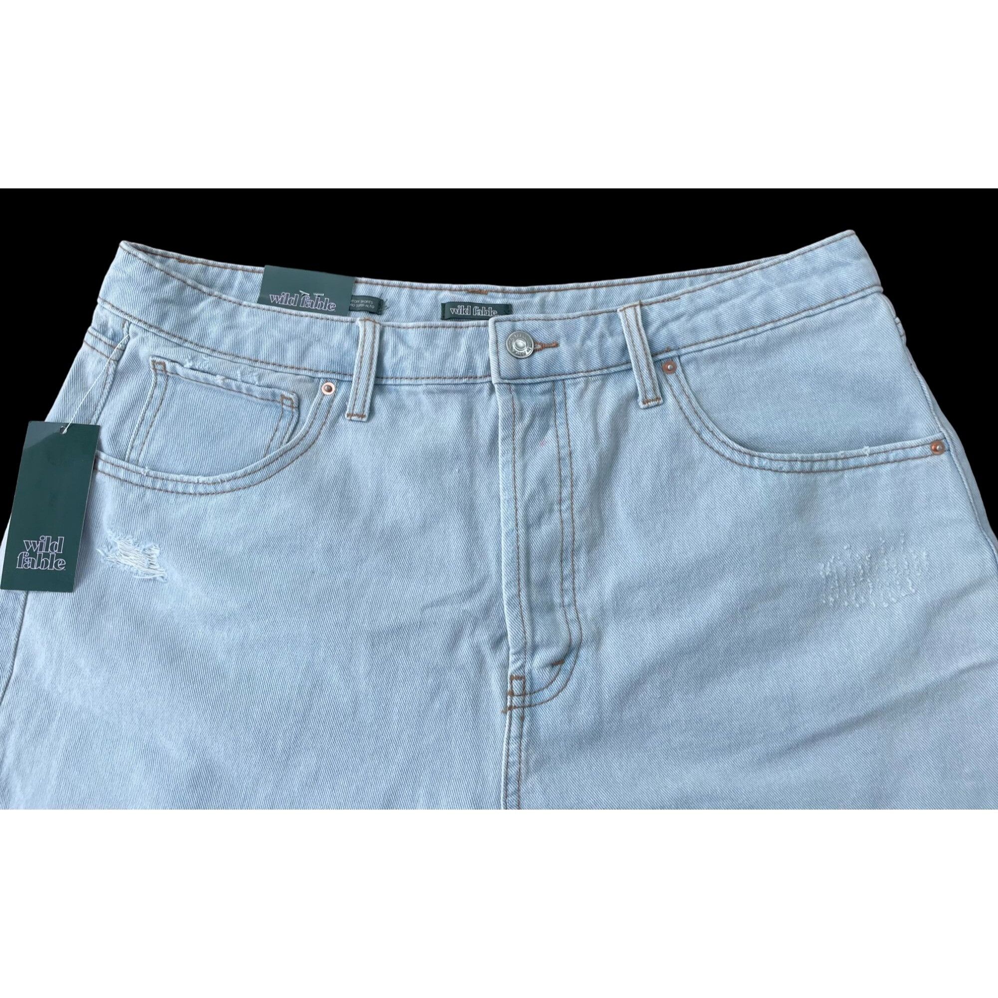 Other Wild Fable - Women's High-Rise Cutoff Short - Light Blue - 1 Size 36" / US 14 / IT 50 - 8 Thumbnail