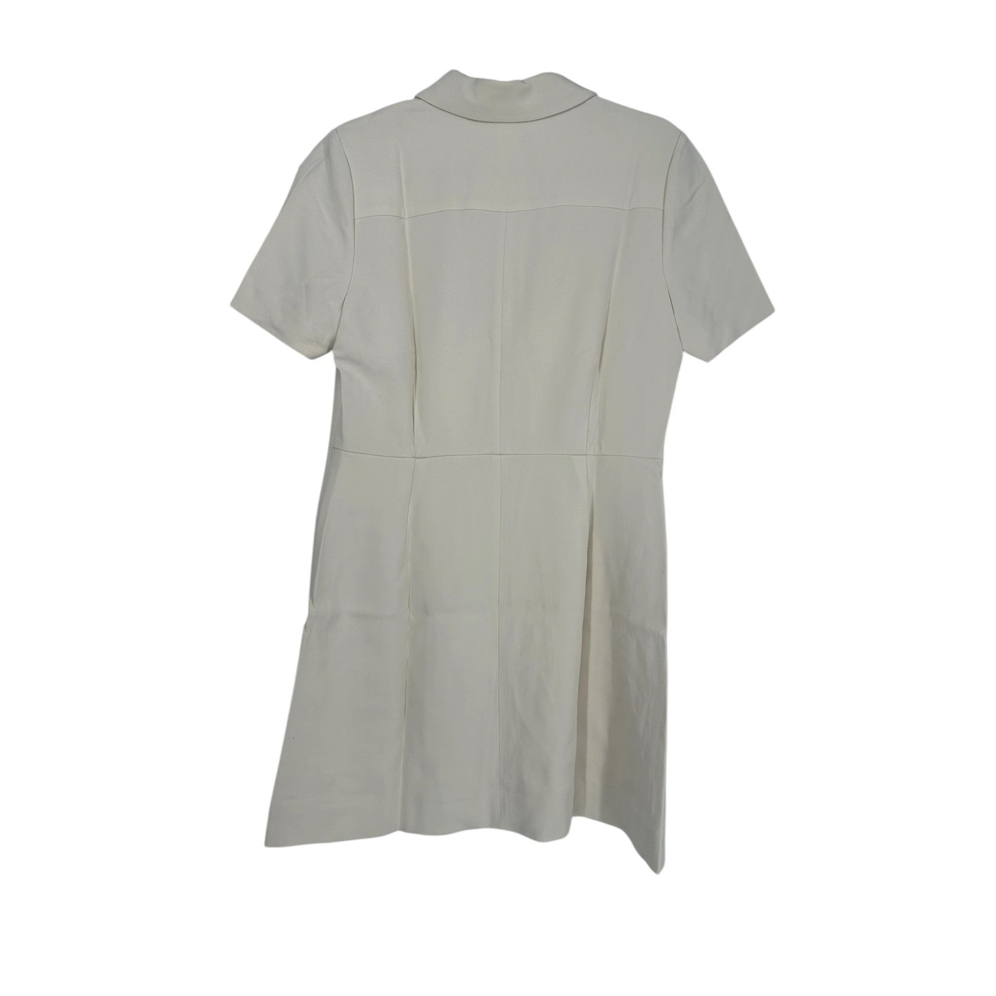 J.Crew J.Crew Classic Mod Tailored Mini Shirtdress 12 Ivory Gold Bu Size XL / US 12-14 / IT 48-50 - 2 Thumbnail