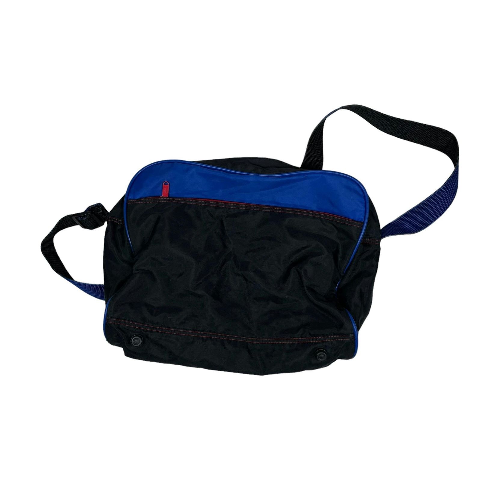 Adidas × Vintage Adidas Adults Black Blue Zipper Logo Crossbody Backpack Size ONE SIZE - 3 Thumbnail