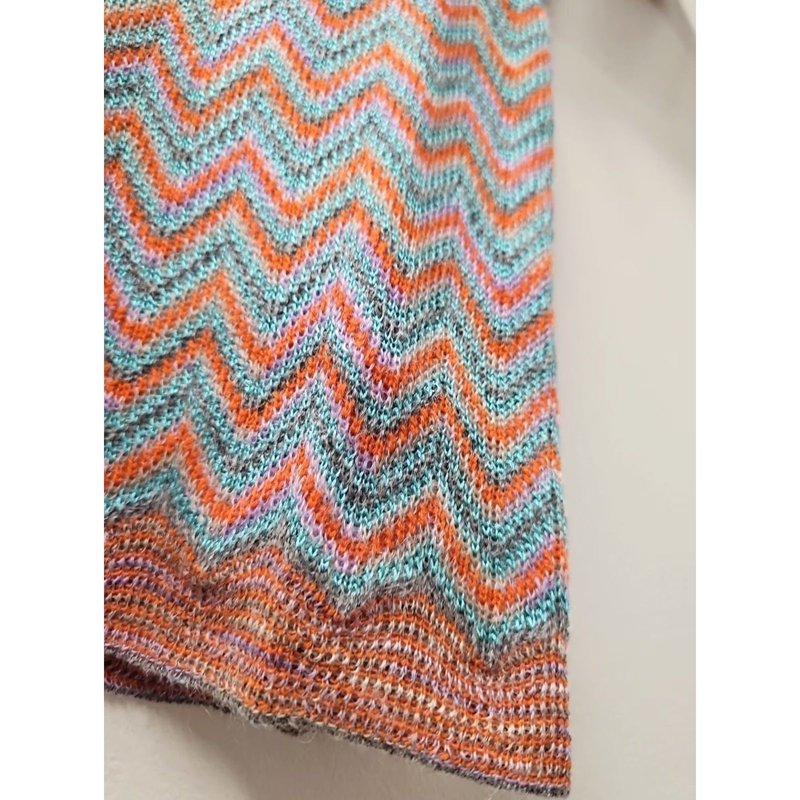 Vintage M Missoni Sweater Geometric Pattern V Neck Mohair Wool RAYON Blend Pink Medium Women Size M / US 6-8 / IT 42-44 - 3 Thumbnail