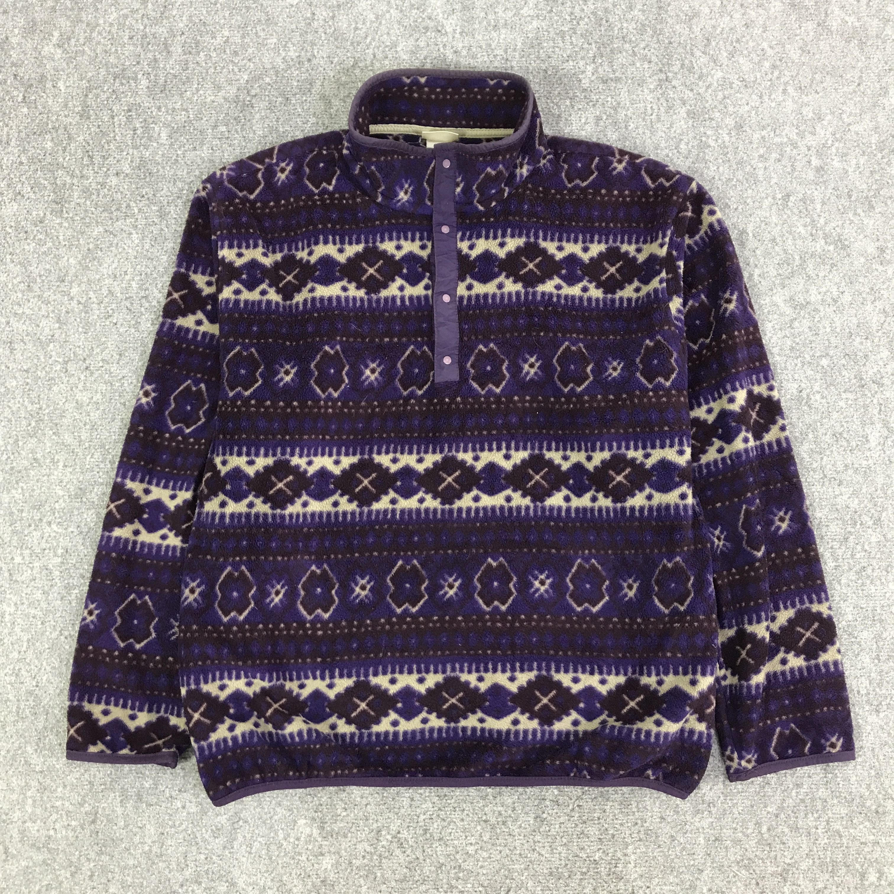 L.L. Bean L.L BEAN NAVAJO HALF BUTTON JACKET K106B21 Size US XL / EU 56 / 4 - 1 Thumbnail