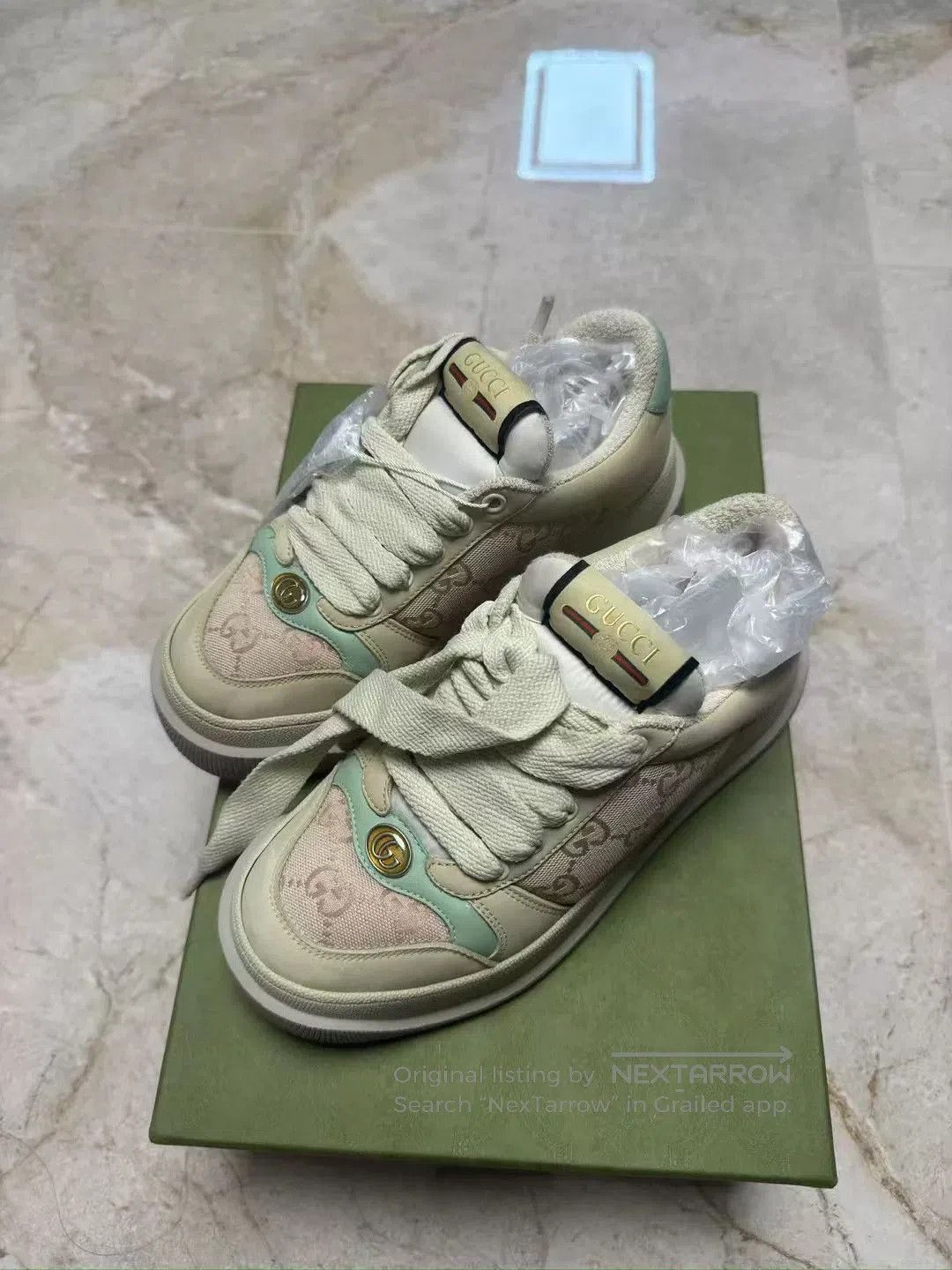 Gucci Gucci Screener White Pink. Size US 5 / IT 35 - 1 Thumbnail