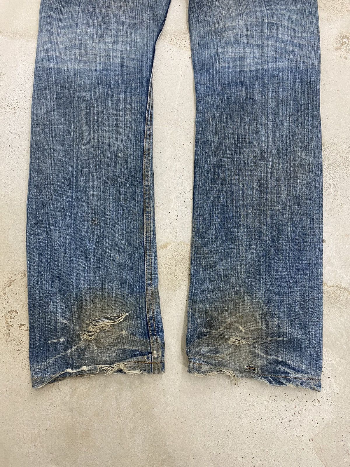 Le Grande Bleu (L.G.B.) Vintage Purete Japan Distress Uruboros Kofu Whisker Straight Size US 31 - 12 Thumbnail