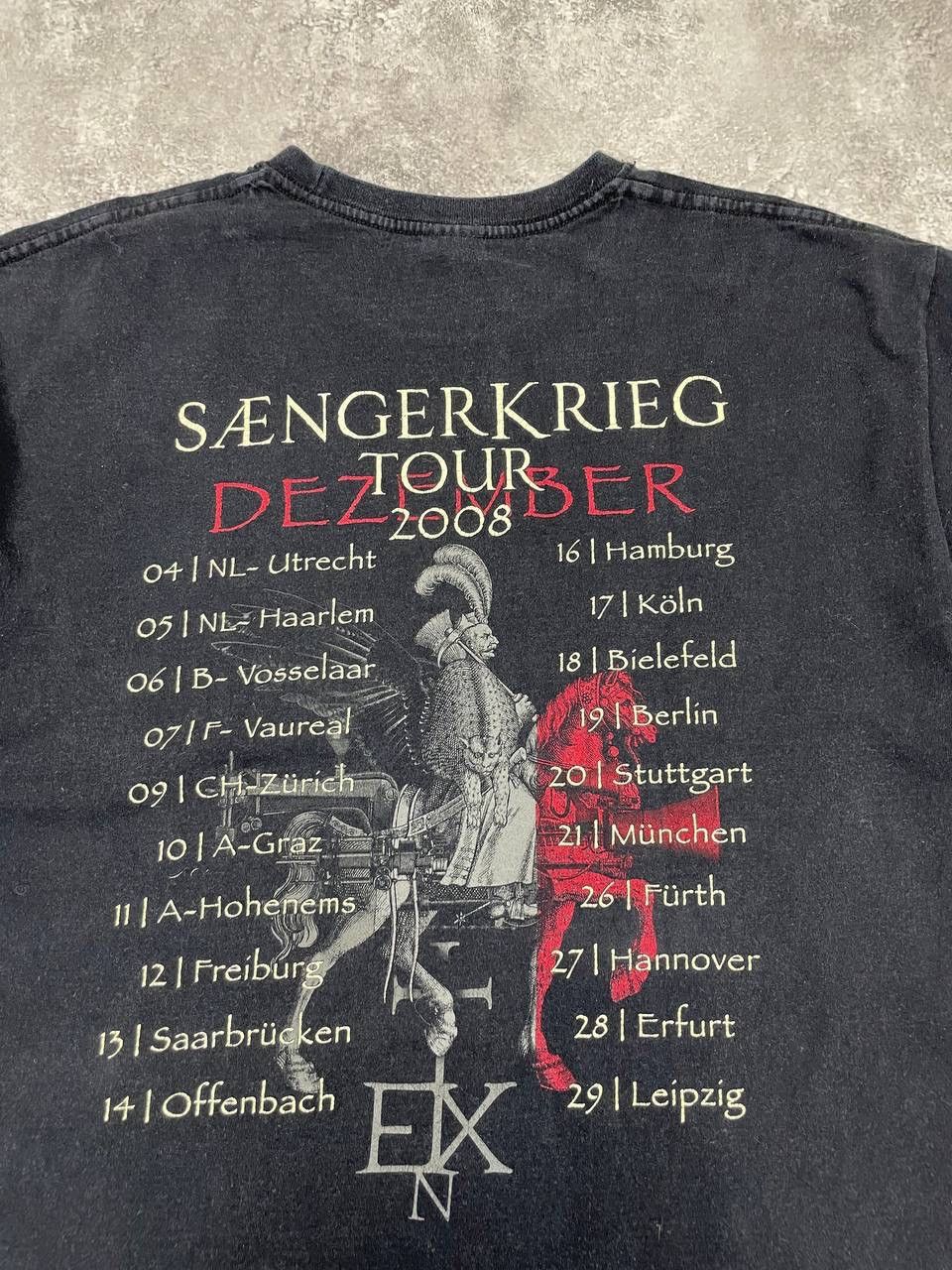 Vintage Vintage 90s In Extremo Saengerkrieg Band Men T-Shirt Black Size US L / EU 52-54 / 3 - 8 Thumbnail
