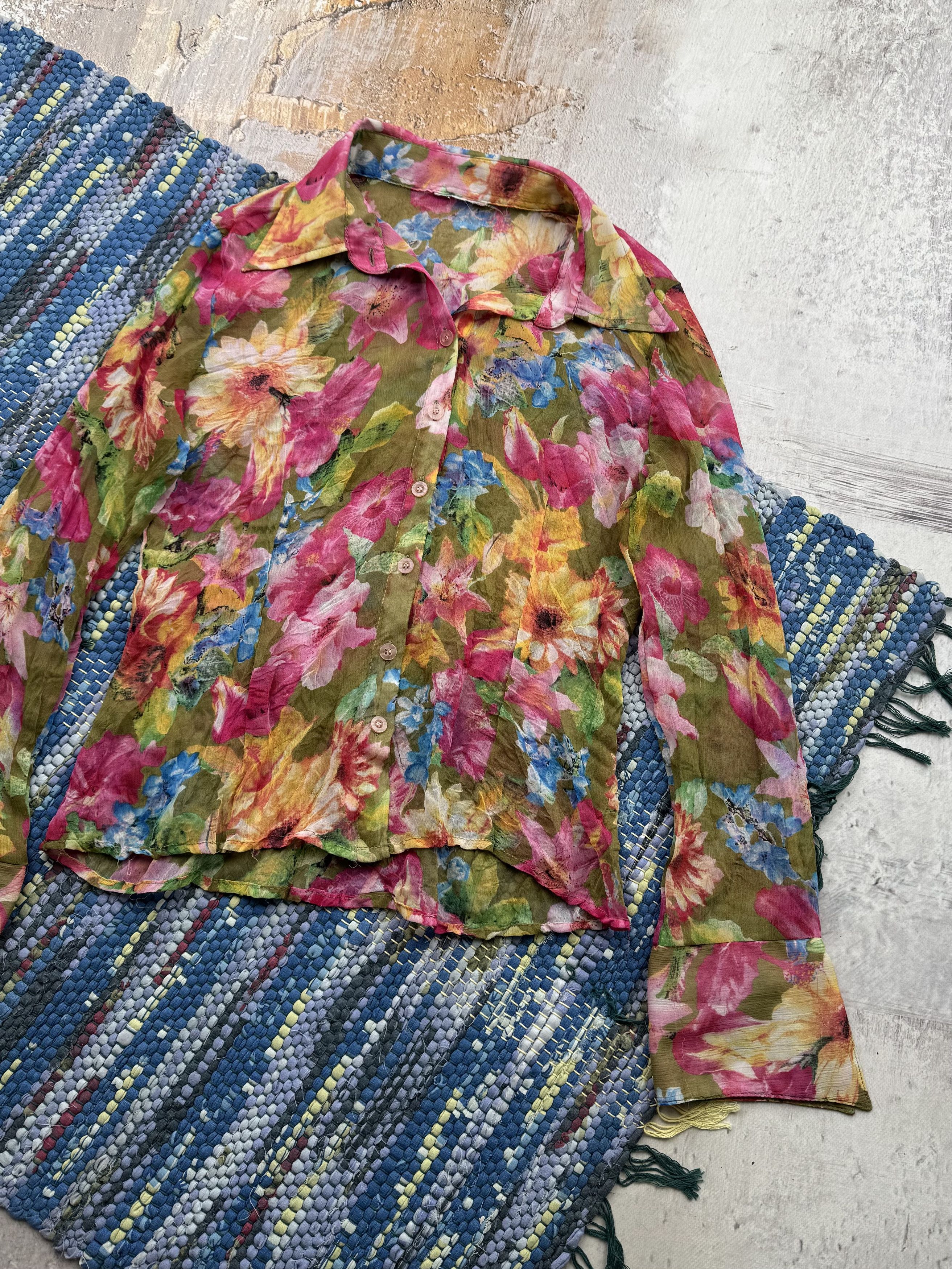 Japanese Brand Vintage Cropped Mesh Shirt A536(239) Size M / US 6-8 / IT 42-44 - 3 Thumbnail