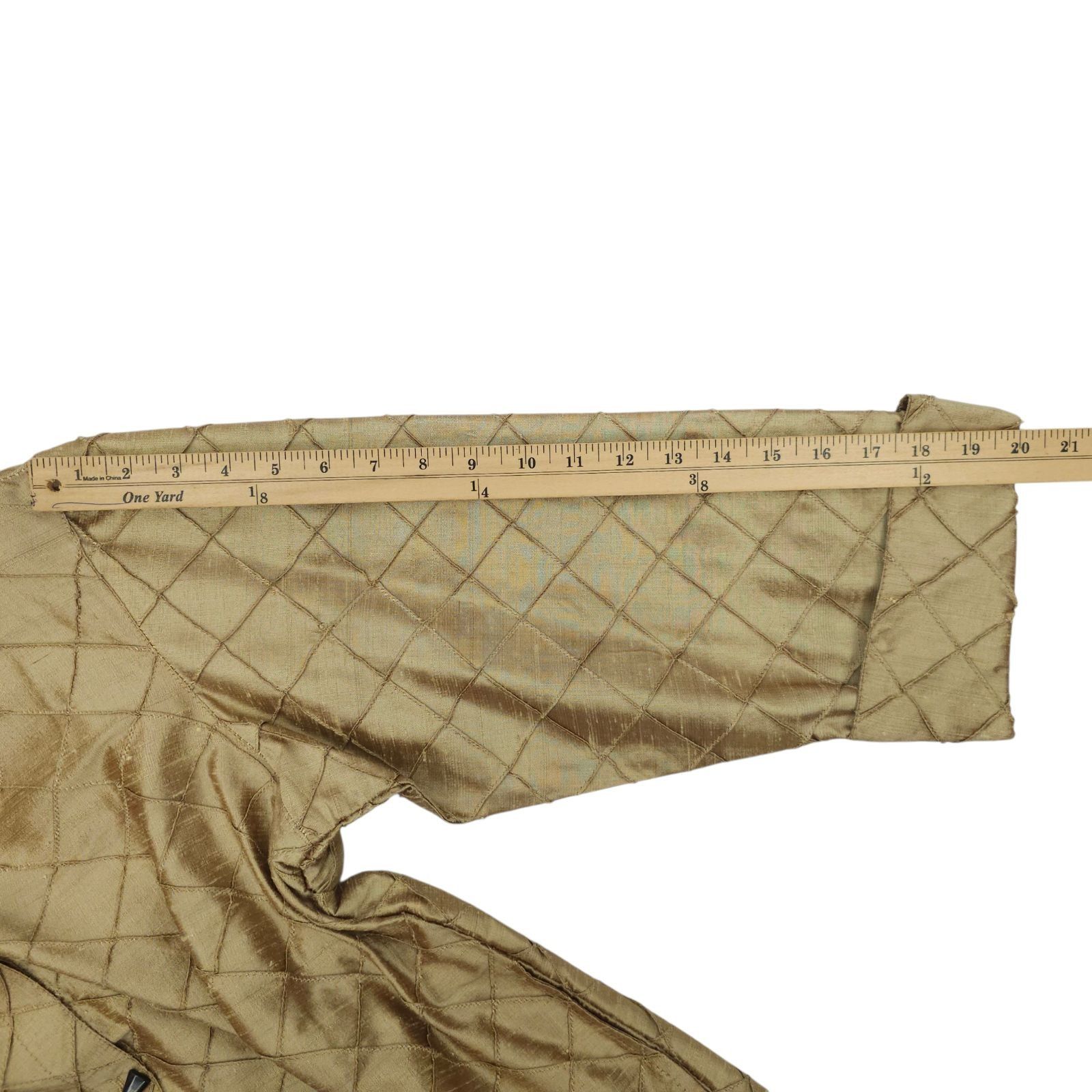 Other Yak Magik Jacket L Gold Metallic Vtg Diamond Pintuck Quilted Size L / US 10 / IT 46 - 6 Thumbnail