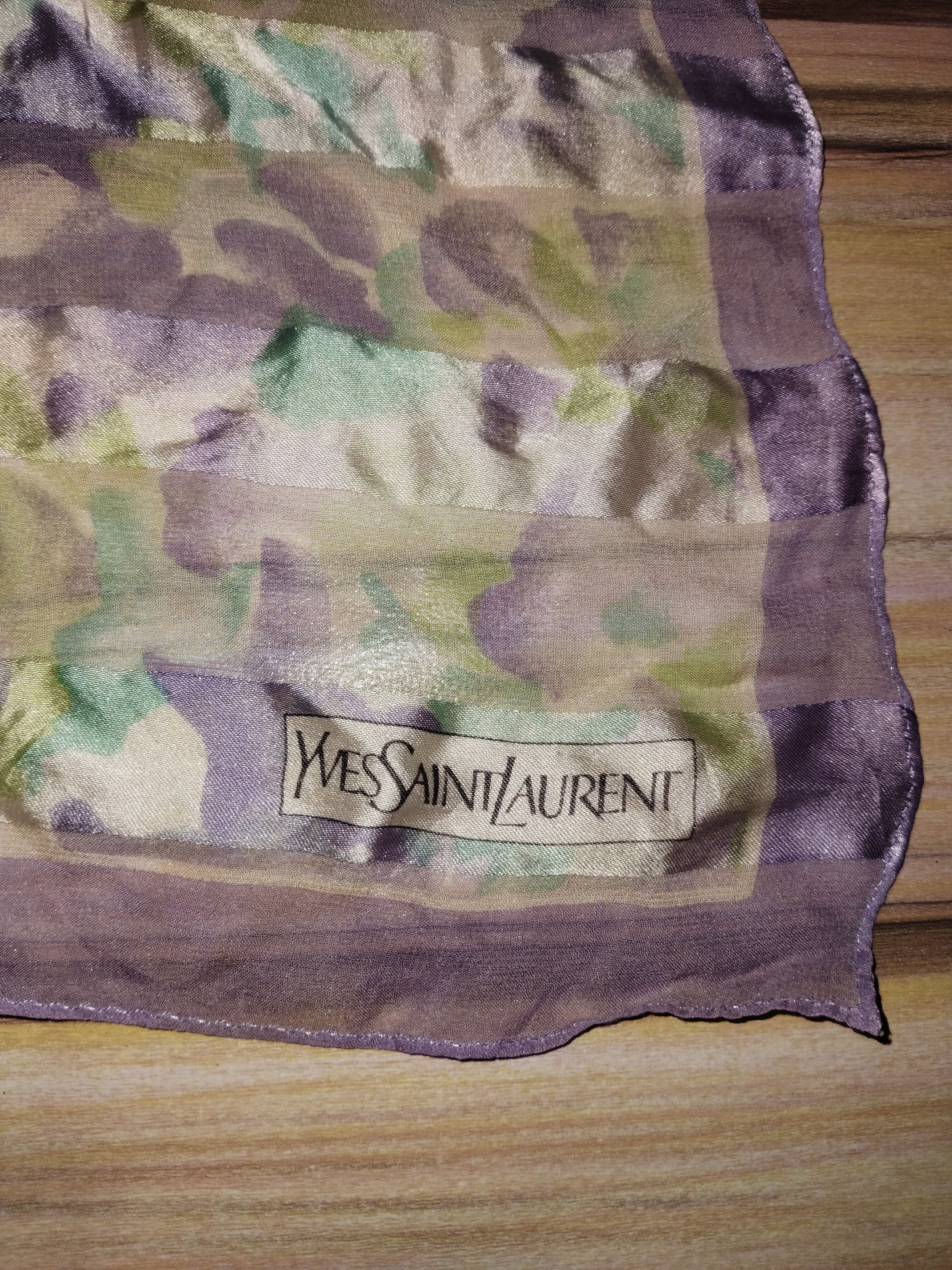Yves Saint Laurent YVES SAINT LAURENT Floral Scarf Size ONE SIZE - 2 Thumbnail