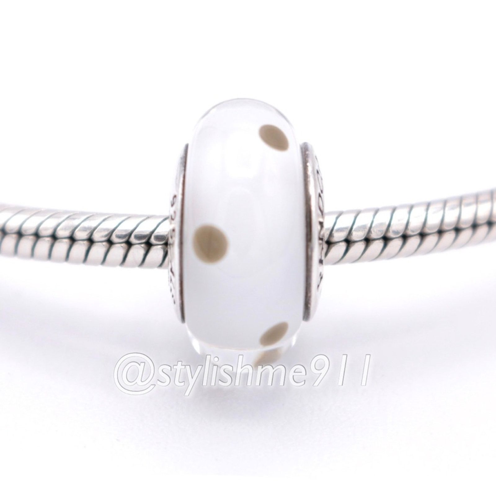 pandora Authentic Pandora White and Black Polka Dots Charm Size ONE SIZE - 2 Thumbnail