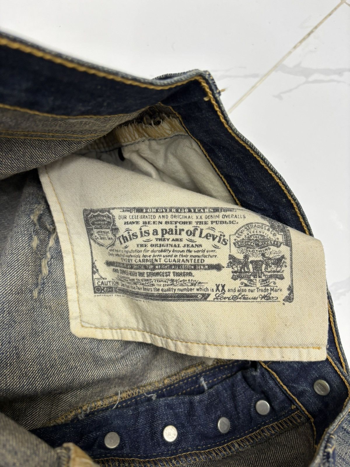 Kapital Levis 501 Mud Wash Japan Distressed Denim Jeans Size US 32 / EU 48 - 11 Thumbnail
