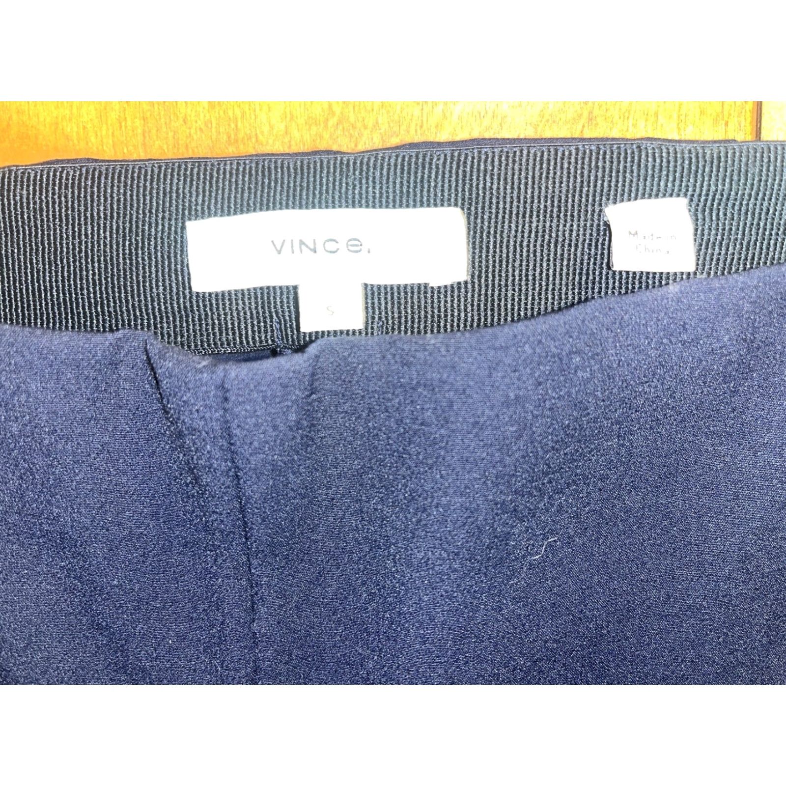 Vince Vince Black Stretch Dress Pants Women Small 26" Inseam Cotton Polyamide Blend Mid Rise Solid Retro Size 28" / US 6 / IT 42 - 3 Thumbnail