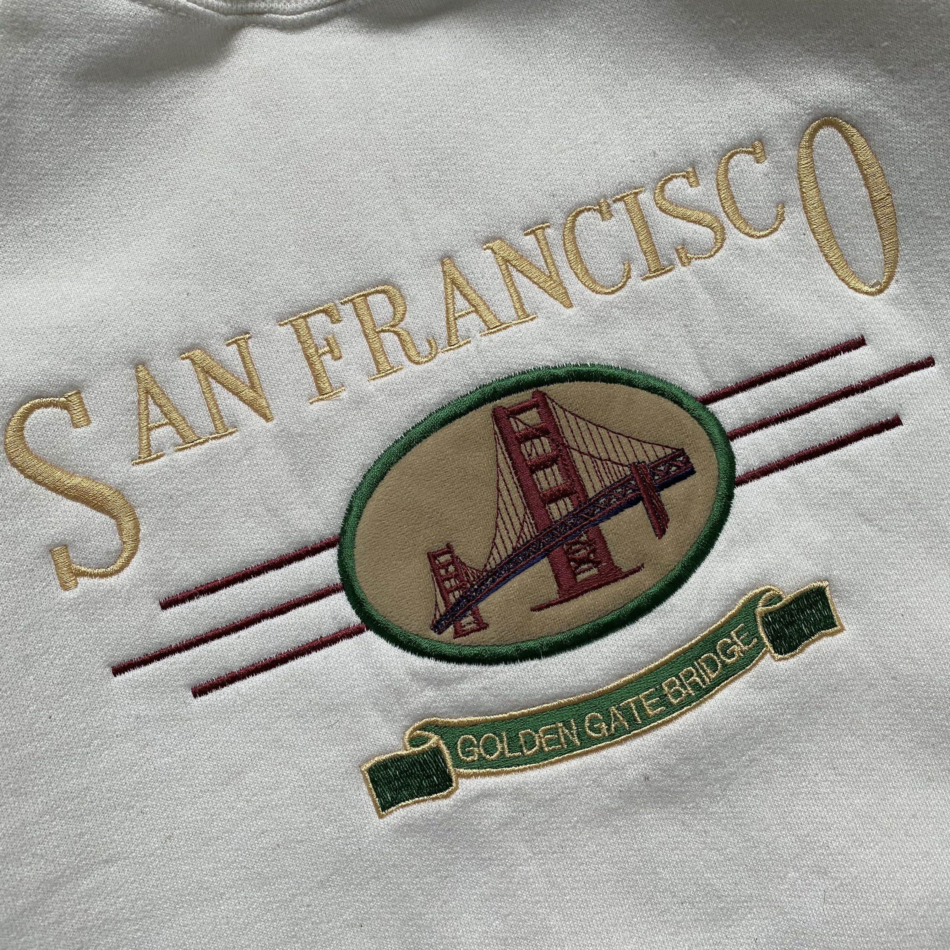 Hanes 🌉 Vintage 90s USA San Francisco Boxy sweatshirt HANES Size US XL / EU 56 / 4 - 9 Thumbnail