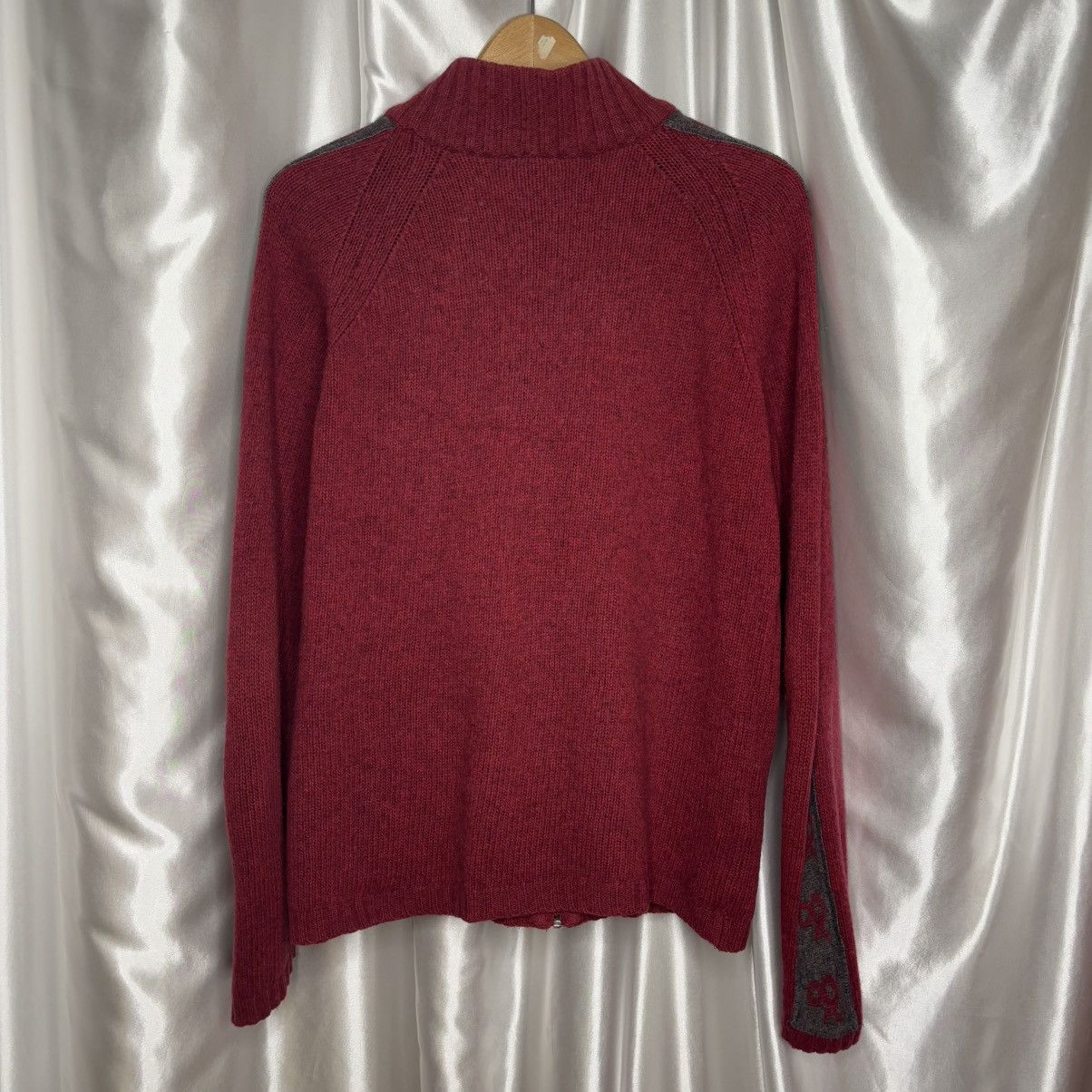 Dolce & Gabbana × Vintage vintage d&g sweater zip woolen burgundy Dolce & Gabbana Size M / US 6-8 / IT 42-44 - 9 Thumbnail