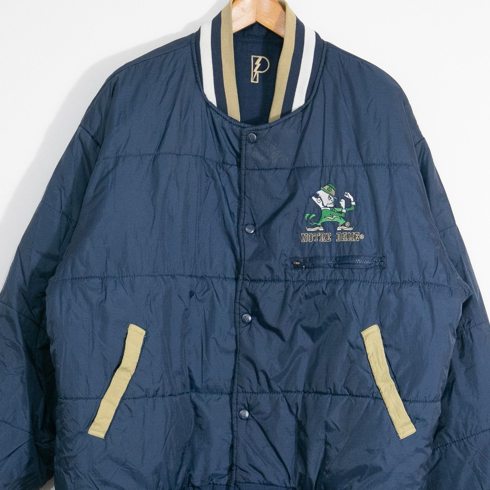 Pro Player Vintage 90s Notre Dame Pro Player Puffer Jacket Mens XL Size US XL / EU 56 / 4 - 8 Thumbnail