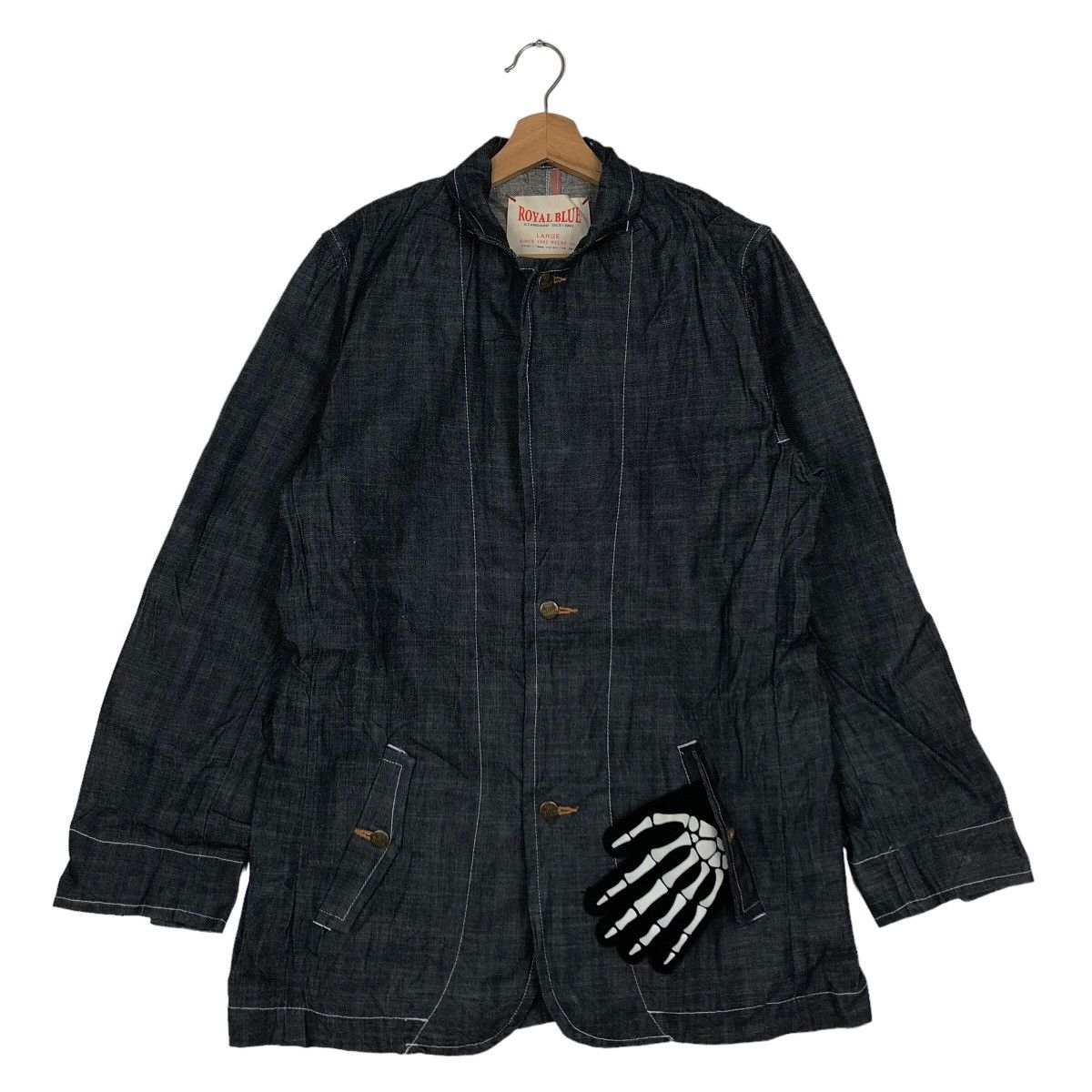 Japanese Brand 🔥80’s Royal Blue Toyo Enterprise Denim Work Jacket Size US L / EU 52-54 / 3 - 2 Thumbnail
