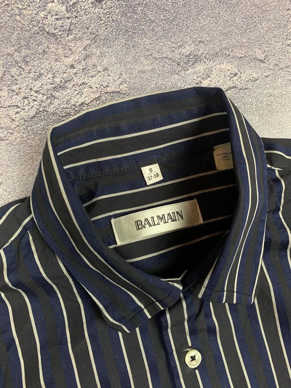 Balmain Balmain Men’s Black Striped Button Up Shirt Size S Size US S / EU 44-46 / 1 - 9 Thumbnail