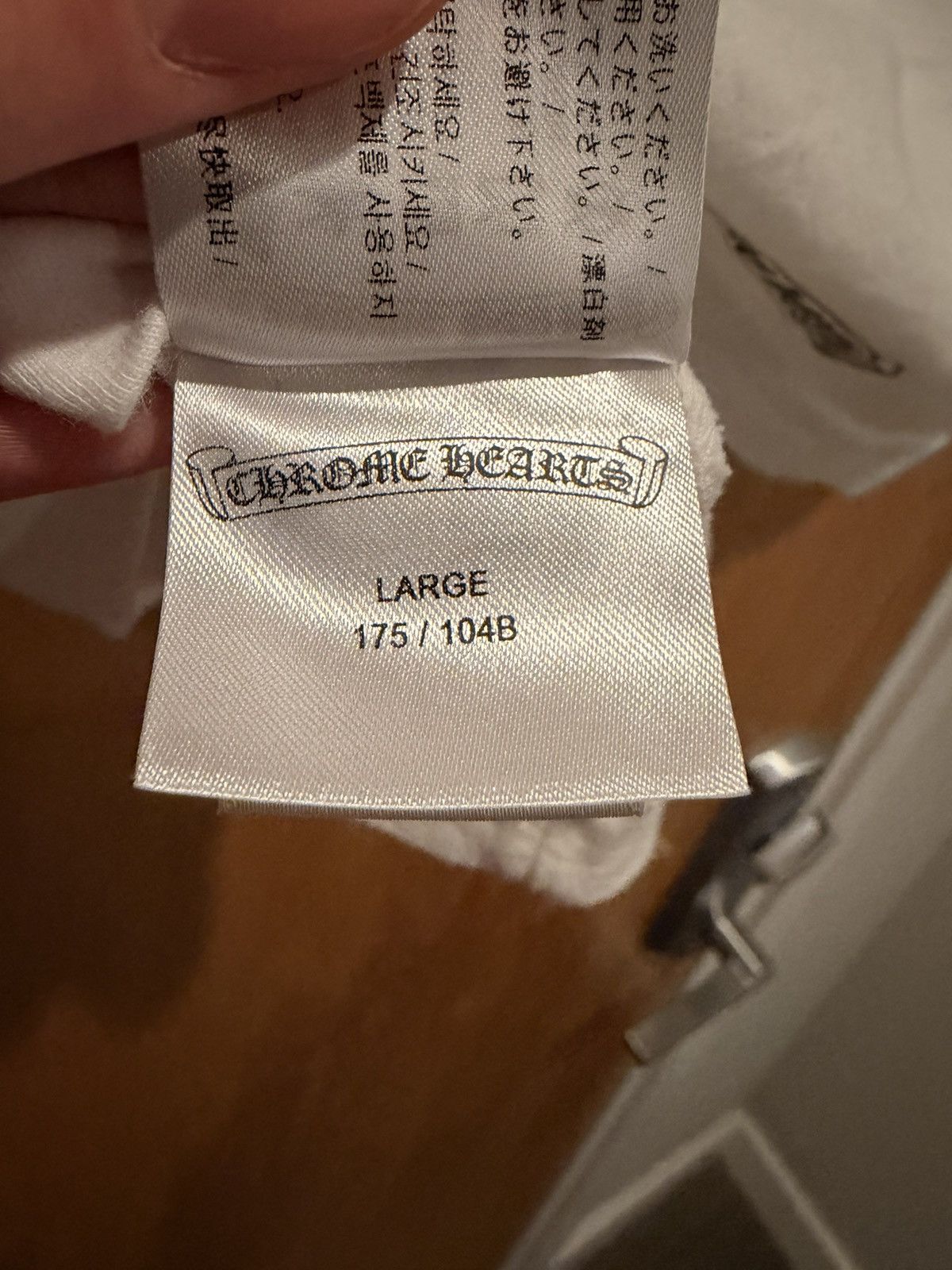 Chrome Hearts Chrome Hearts Classic Neck Logo Print Tee White Size Large Size US L / EU 52-54 / 3 - 10 Thumbnail